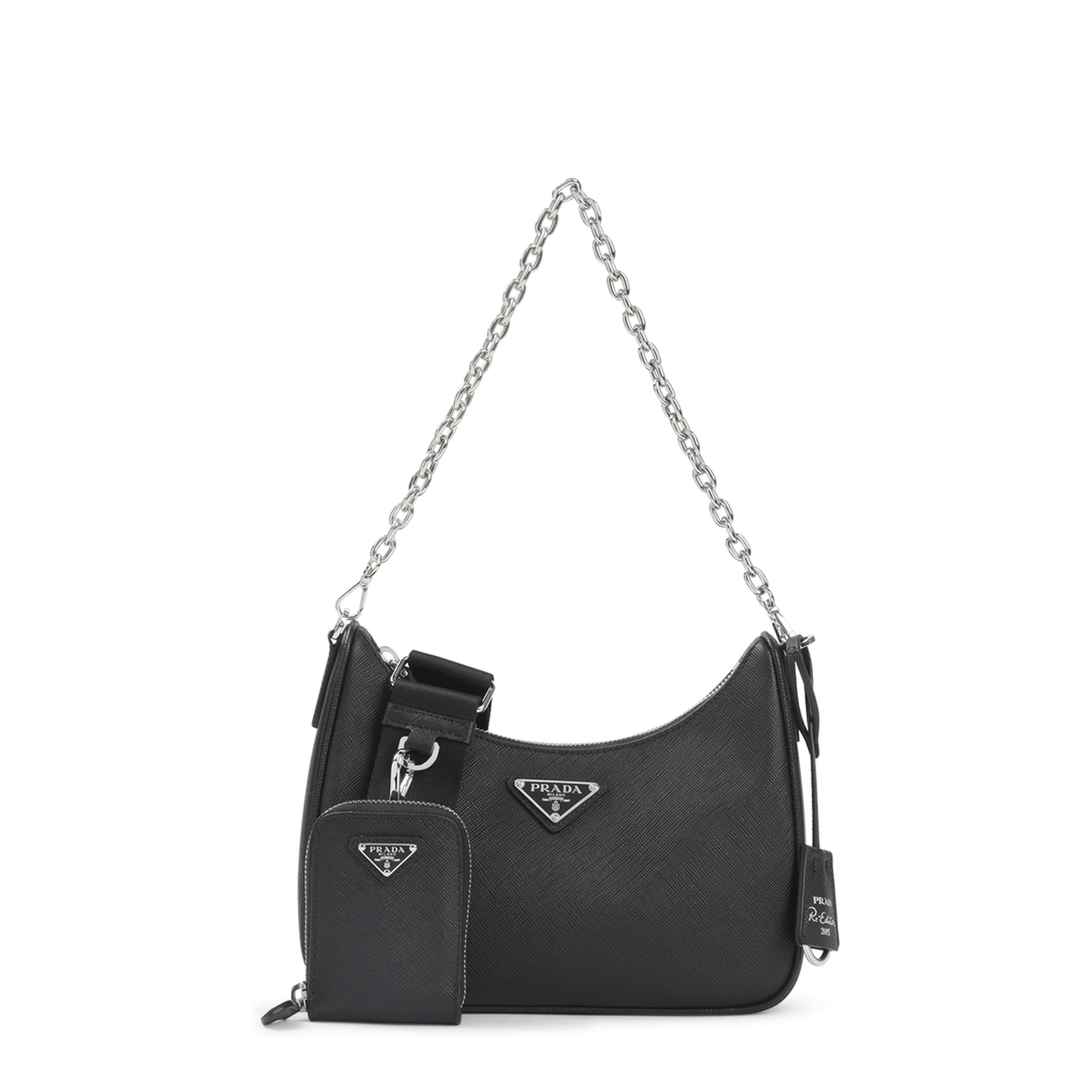 Prada Re - Edition 2005 Calfskin Shoulder Bag - Black