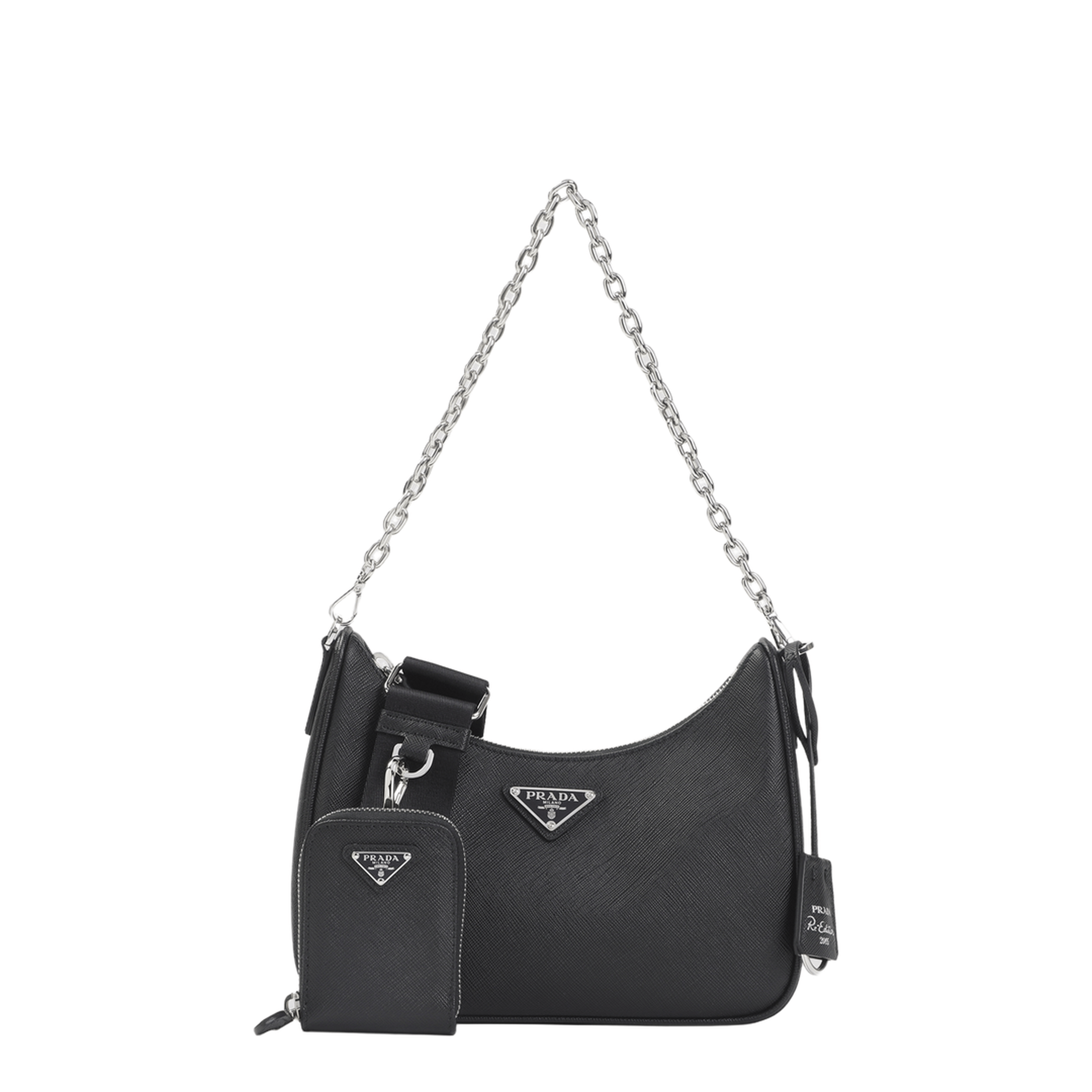 Prada Re - Edition 2005 Calfskin Shoulder Bag - Black