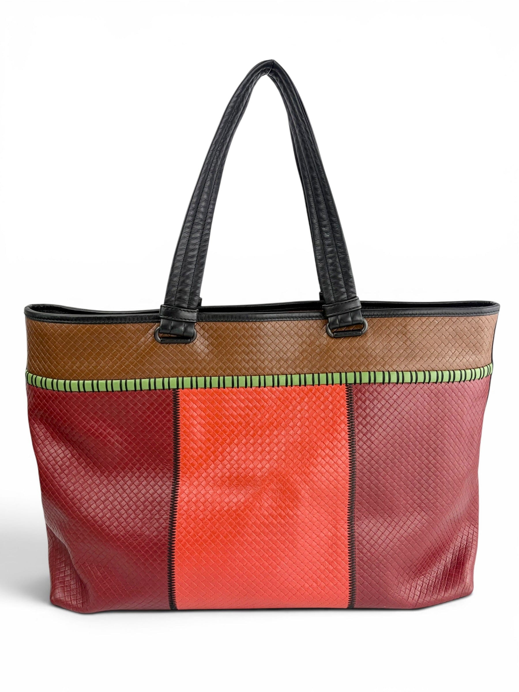 Bottega Veneta Large Micro Intrecciato Multi Color Block Tote
