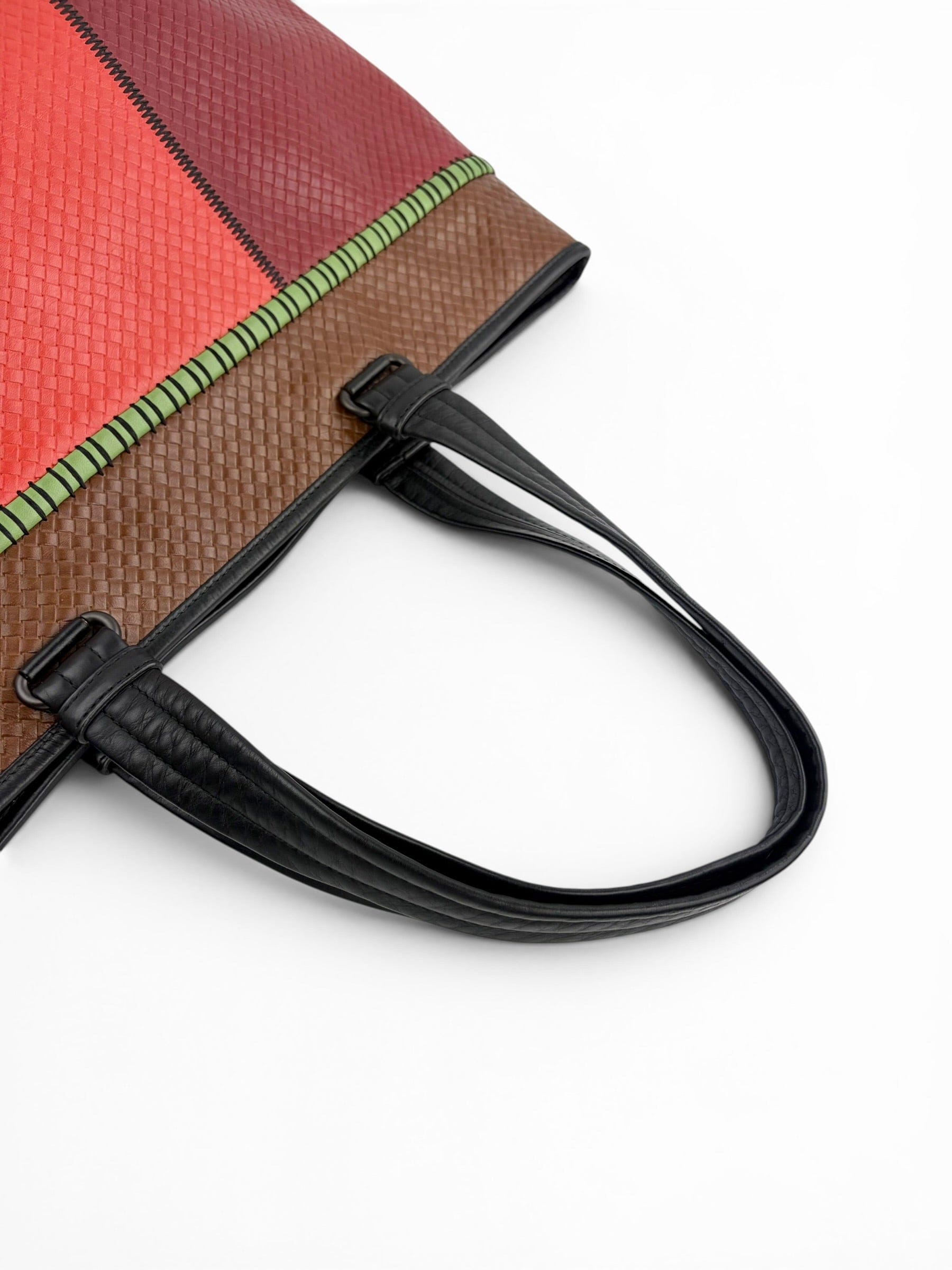 Bottega Veneta Large Micro Intrecciato Multi Color Block Tote