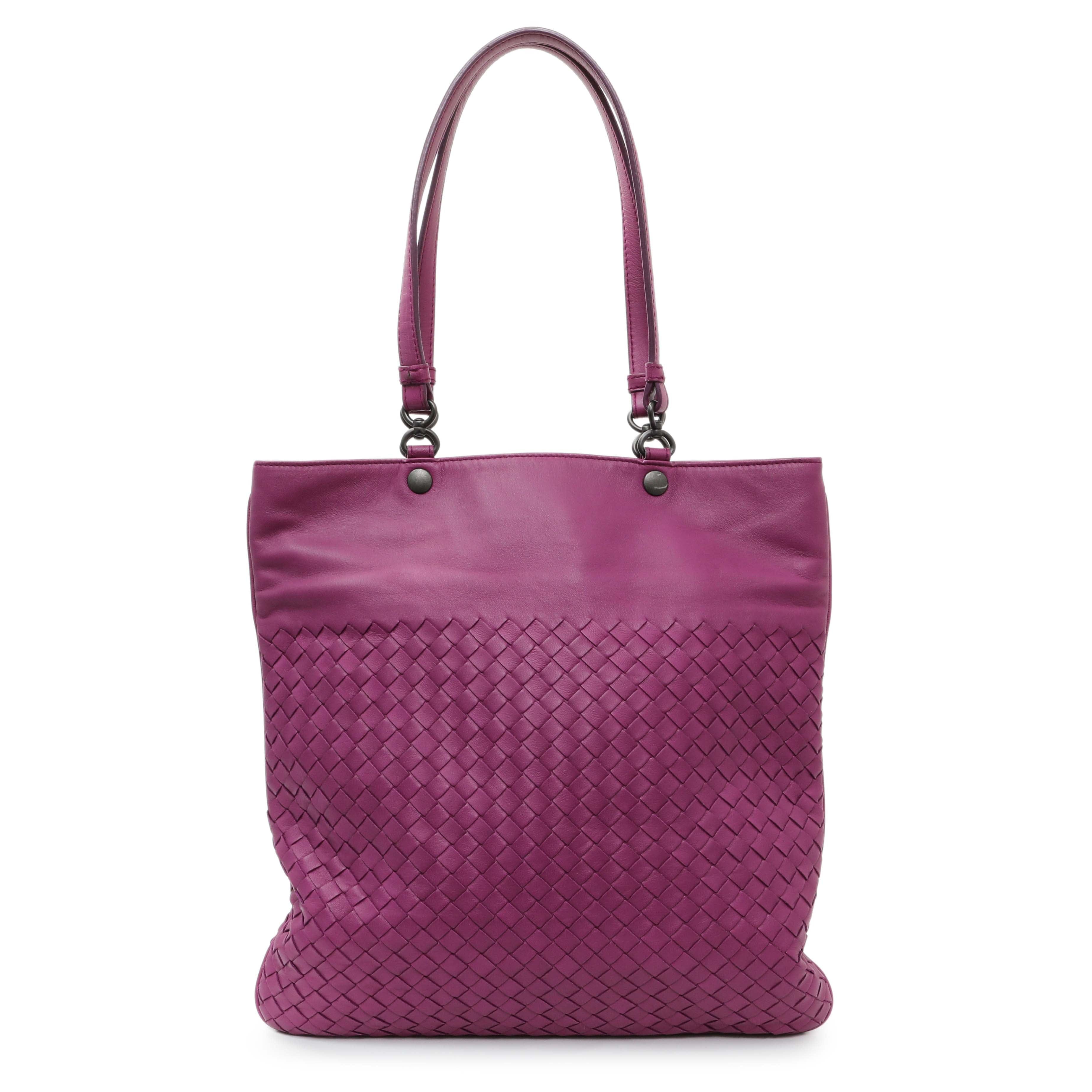 Bottega Veneta Purple Nappa Intrecciato Tote