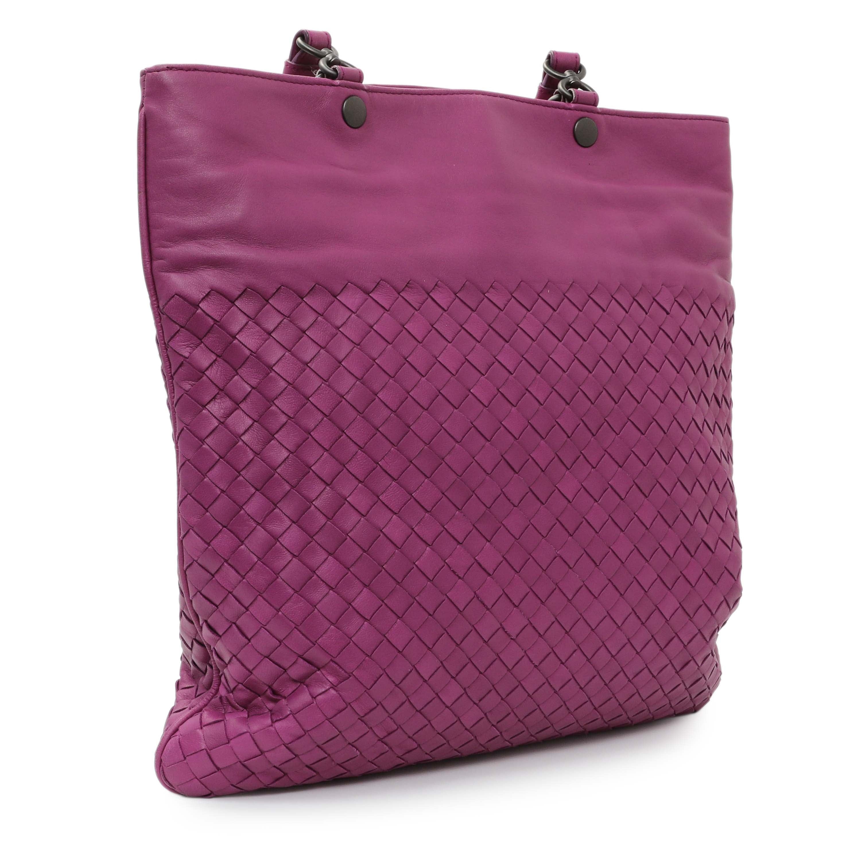 Bottega Veneta Purple Nappa Intrecciato Tote