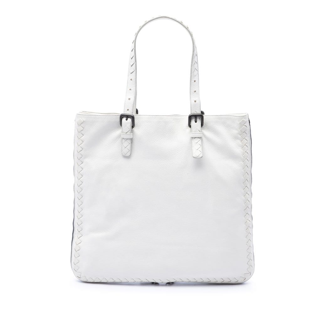 Bottega Veneta Intrecciato Trimmed Cervo Zip Around Expandable Tote