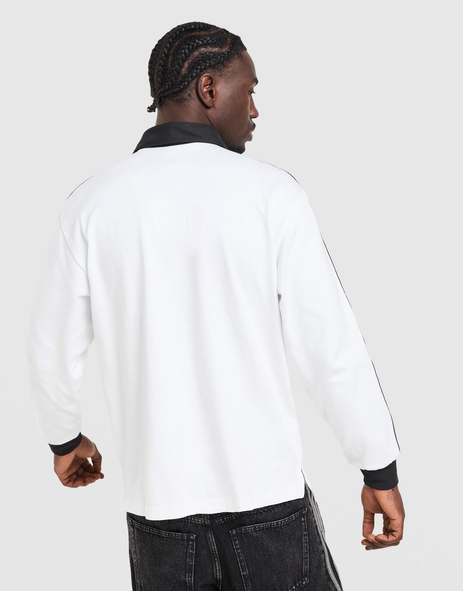 adidas 3 - Stripes Rugby Long Sleeve Polo Shirt