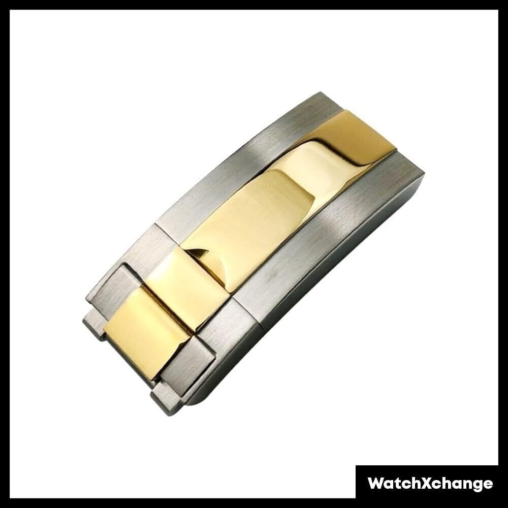 Rolex Glide Lock Clasp/Buckle Rolex DAYTONA GMT SUBMARINER Two Tone Silver Gold 9/9 mm
