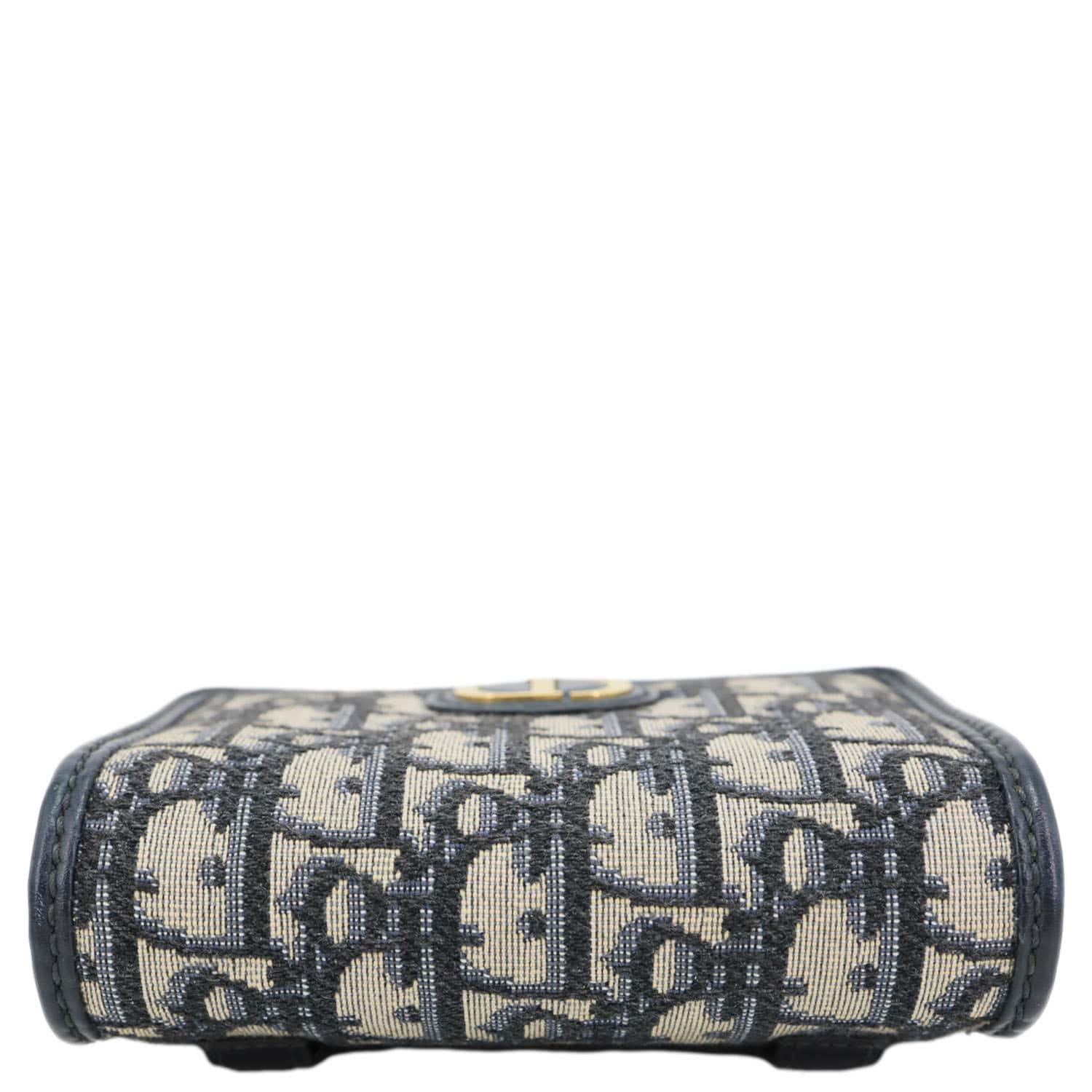 CHRISTIAN DIOR 30 Montaigne 2 In 1 Nano Jacquard Oblique Pouch Blue