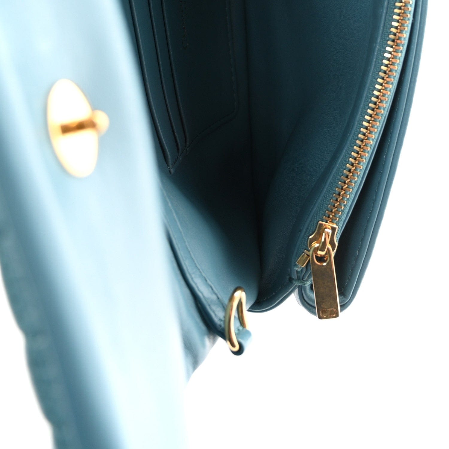 Christian Dior Calfskin Macrocannage Mini Caro Bag Horizon Blue