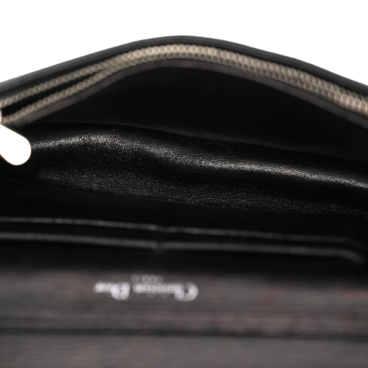 Christian Dior Grained Calfskin Diorama Wallet on Chain Pouch Black