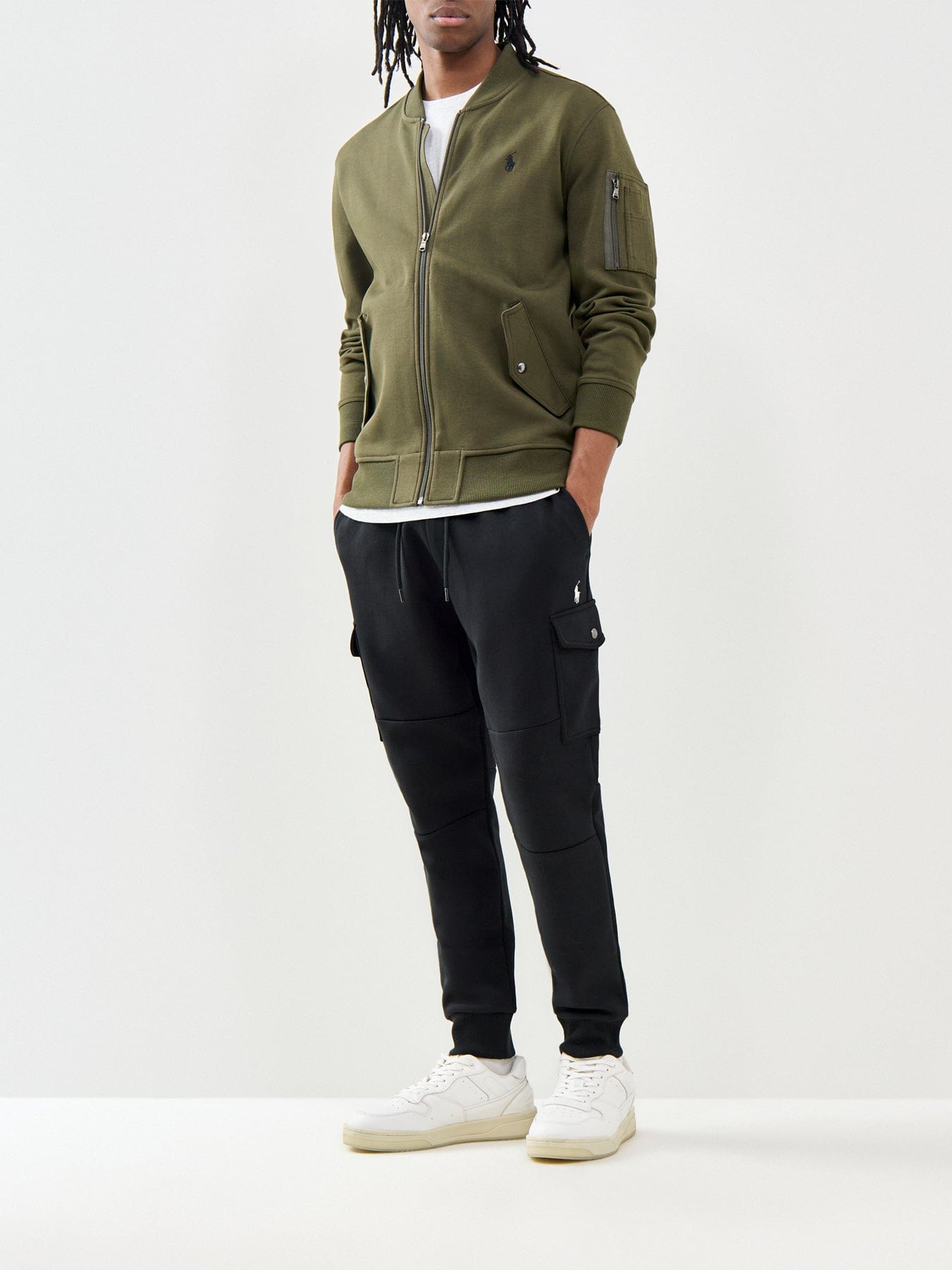 Polo Ralph Lauren Double Knit Bomber Jacket Olive
