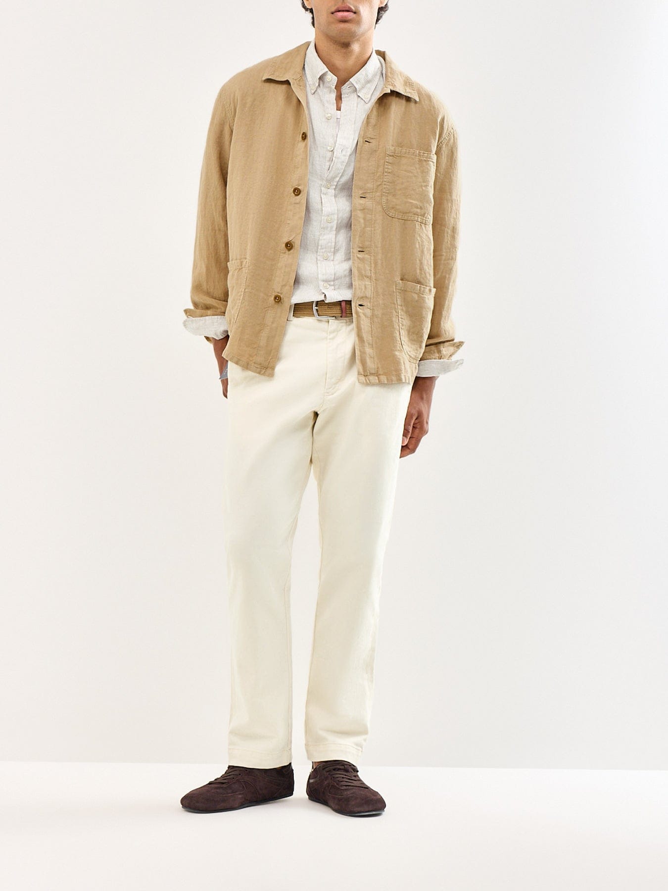 Polo Ralph Lauren Unlined Linen Field Jacket Beige