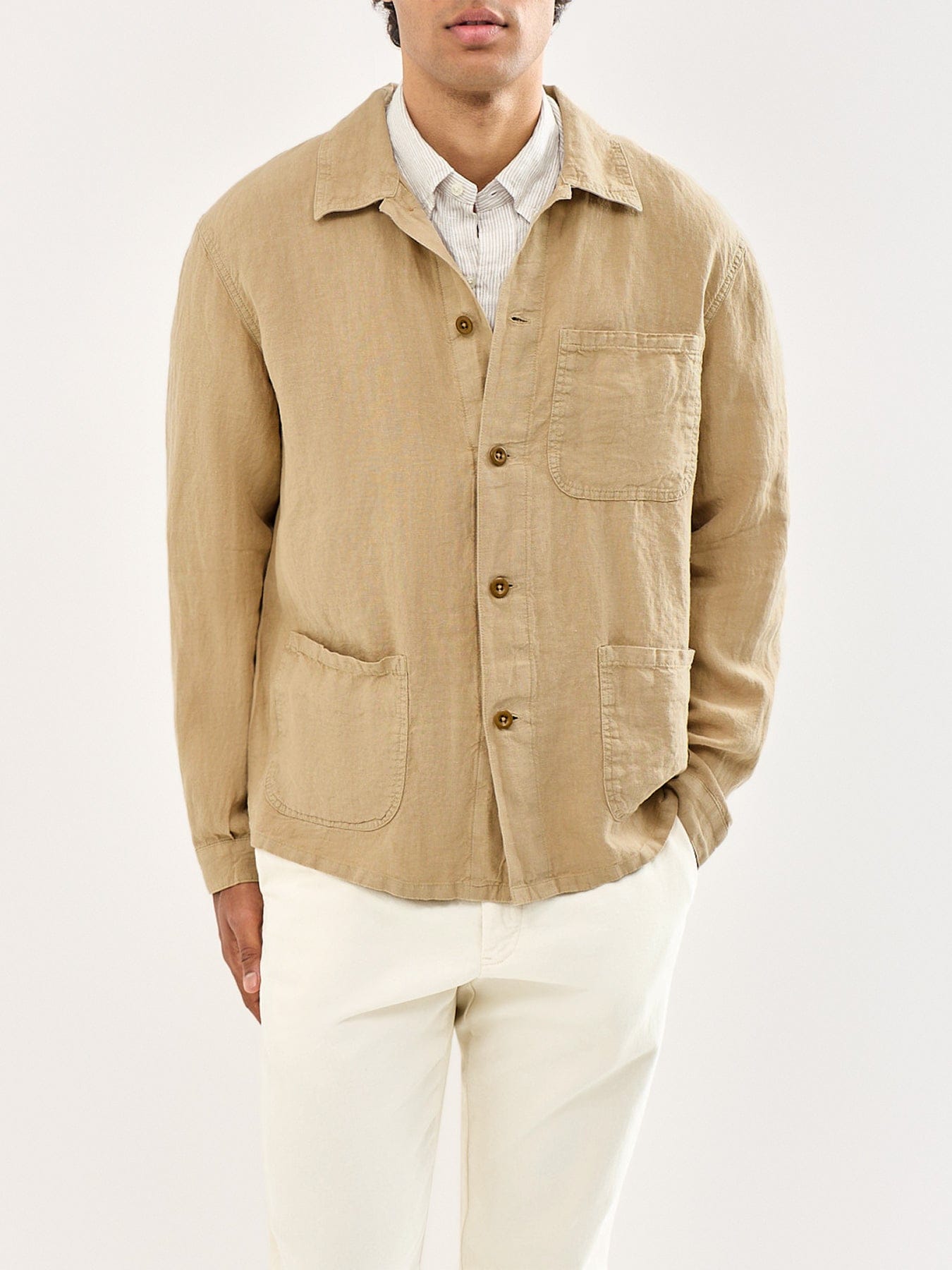 Polo Ralph Lauren Unlined Linen Field Jacket Beige