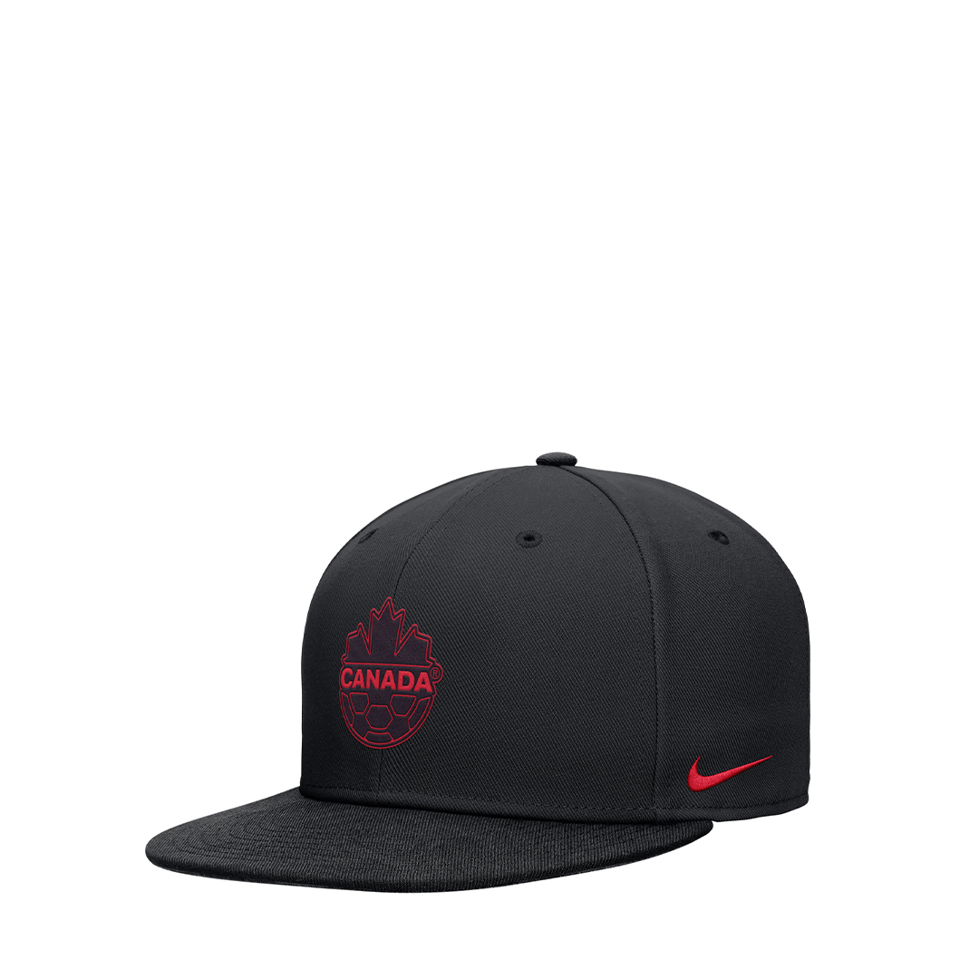Nike CANADA SOCCER PRO FLATBILL SNAPBACK HAT BLACK