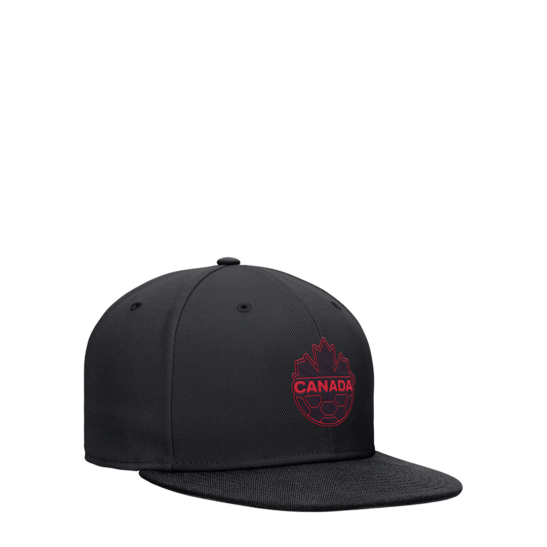 Nike CANADA SOCCER PRO FLATBILL SNAPBACK HAT BLACK