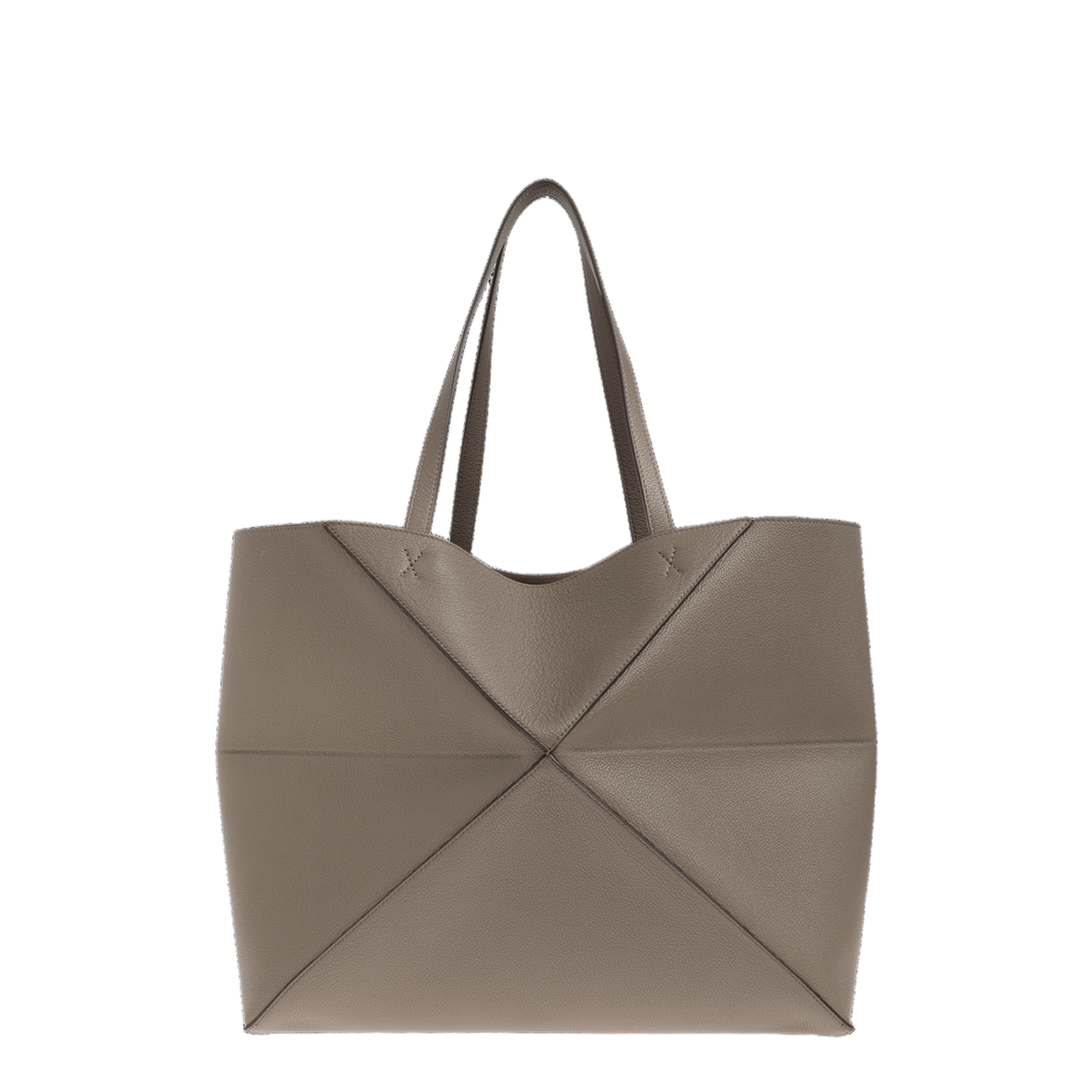 Loewe Puzzle Fold Large Horizontal Calfskin Tote - Taupe