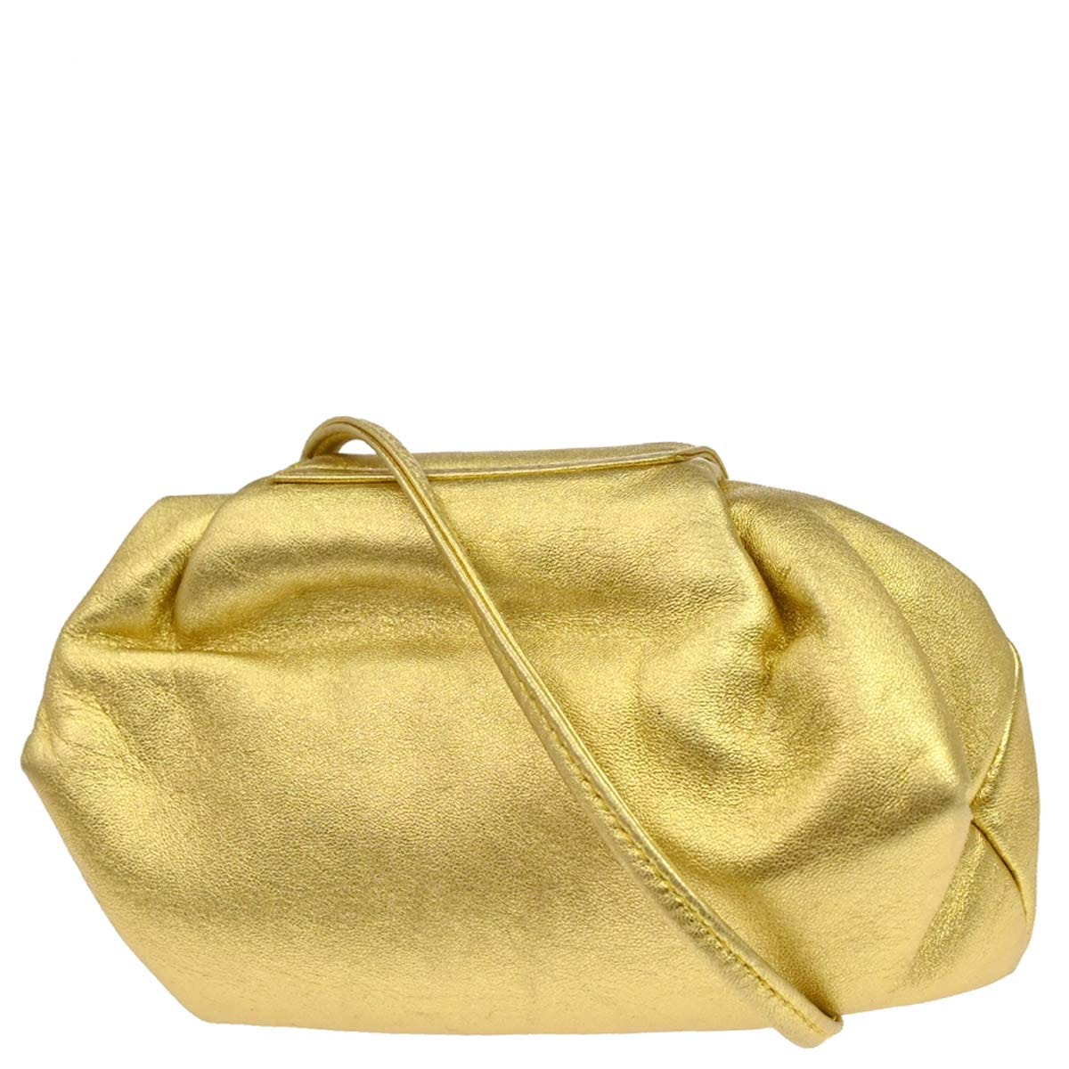 Loewe Gold Leather Tassel Ring Shoulder Bag