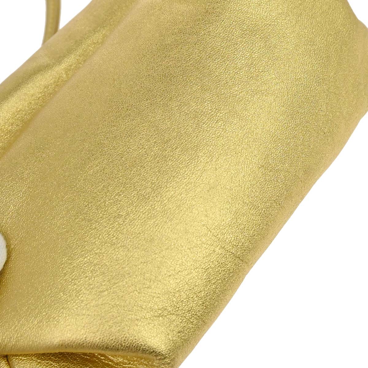Loewe Gold Leather Tassel Ring Shoulder Bag