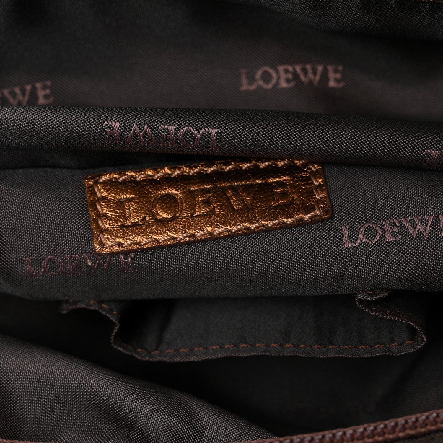 Loewe Metallic Nappa Aire Shoulder Bag Bronce