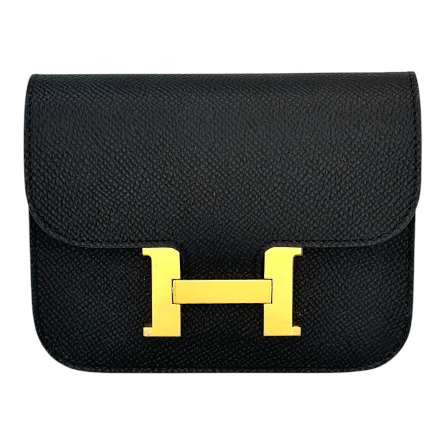 Hermes Black Constance Slim Epsom with GHW