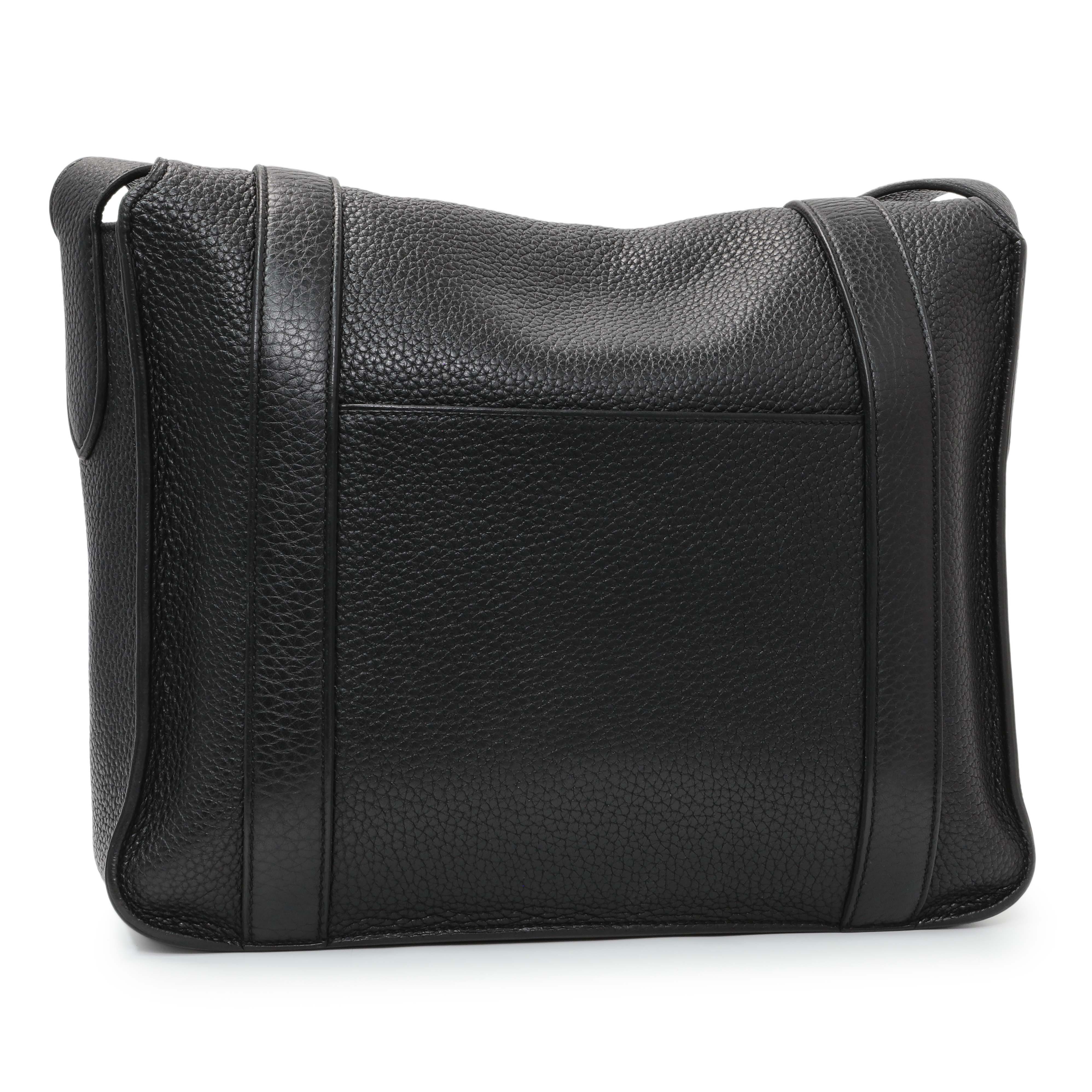 Hermes Black Taurillon Clemence Steve Caporal Messenger