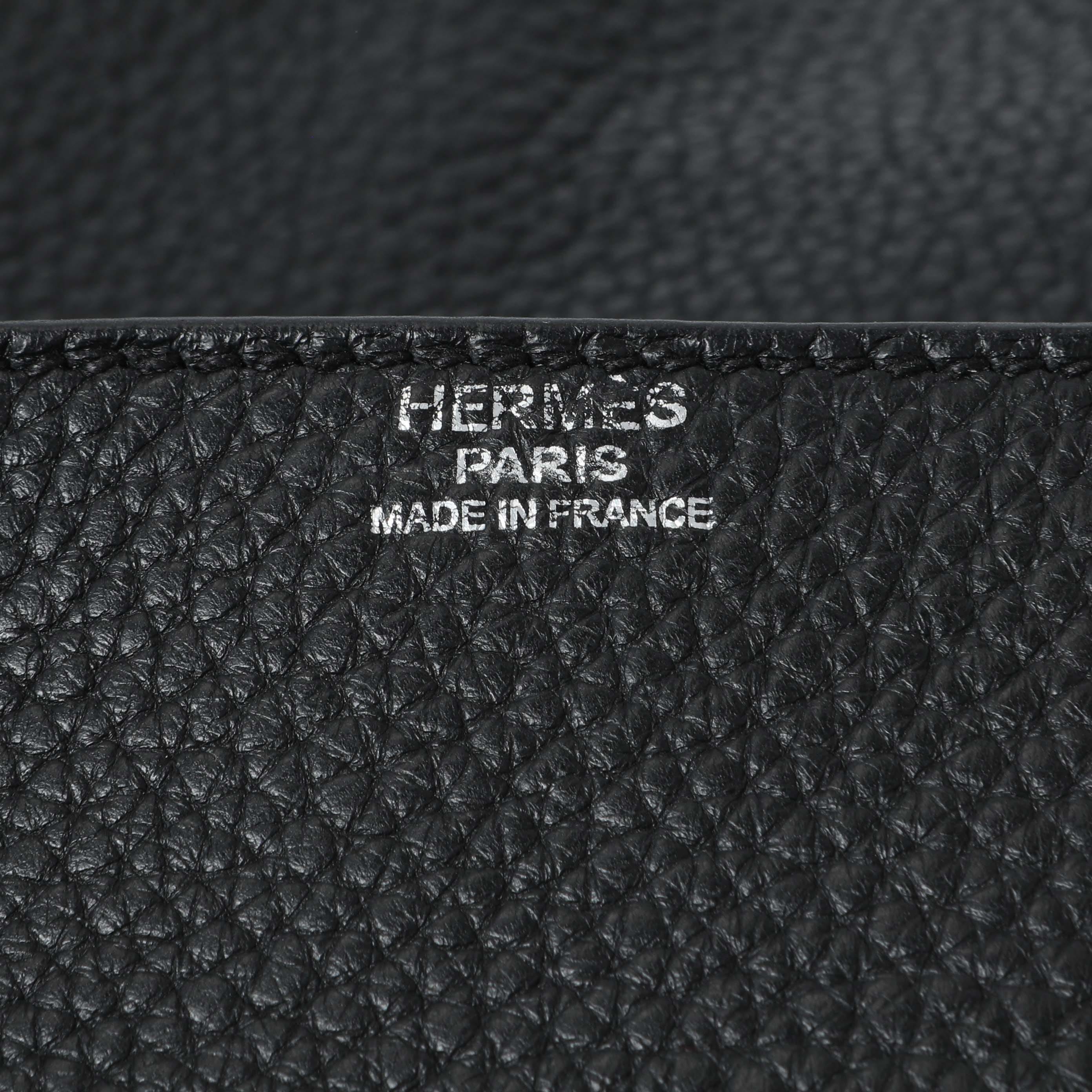 Hermes Black Taurillon Clemence Steve Caporal Messenger