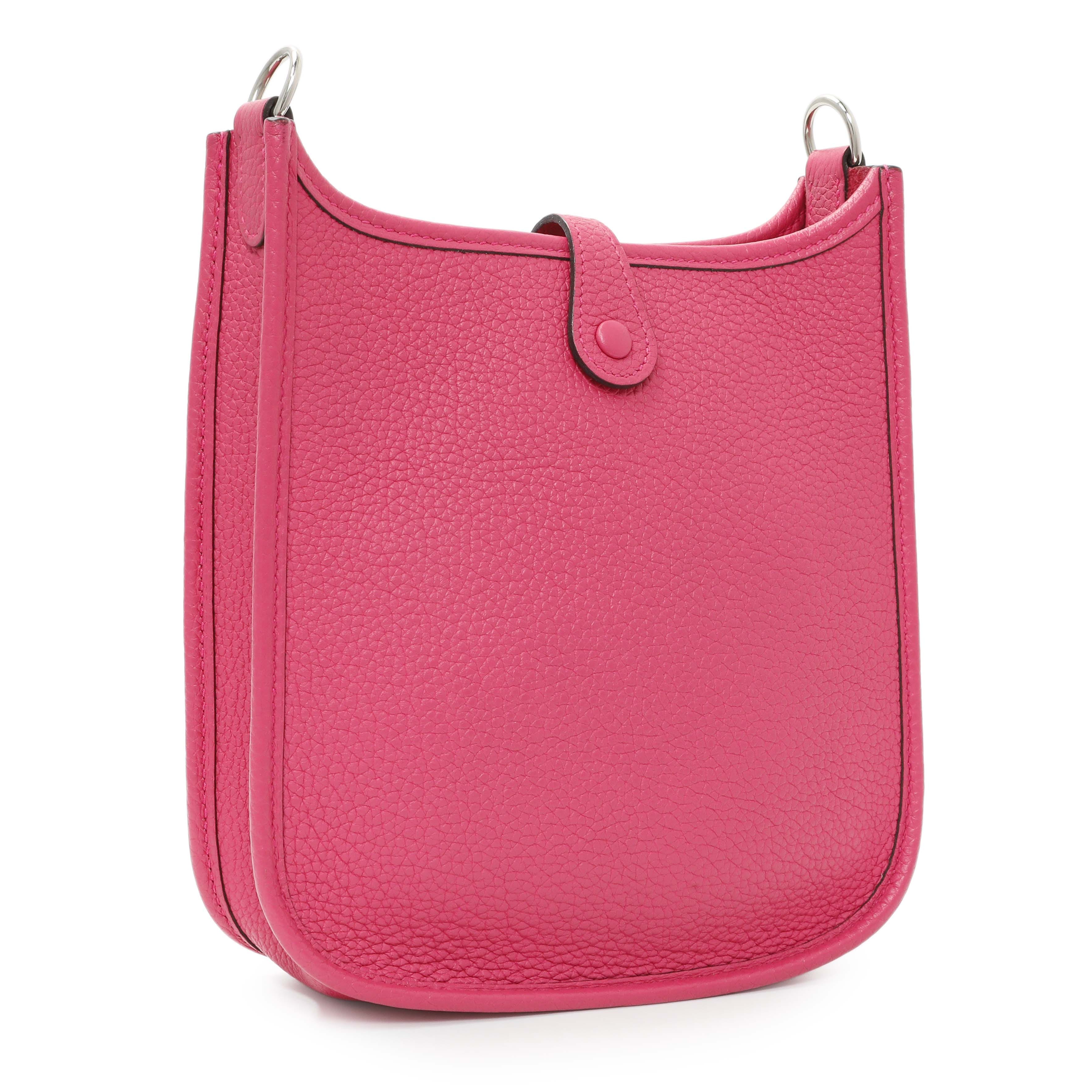 Hermes Rose Shocking Clemence Evelyne TPM