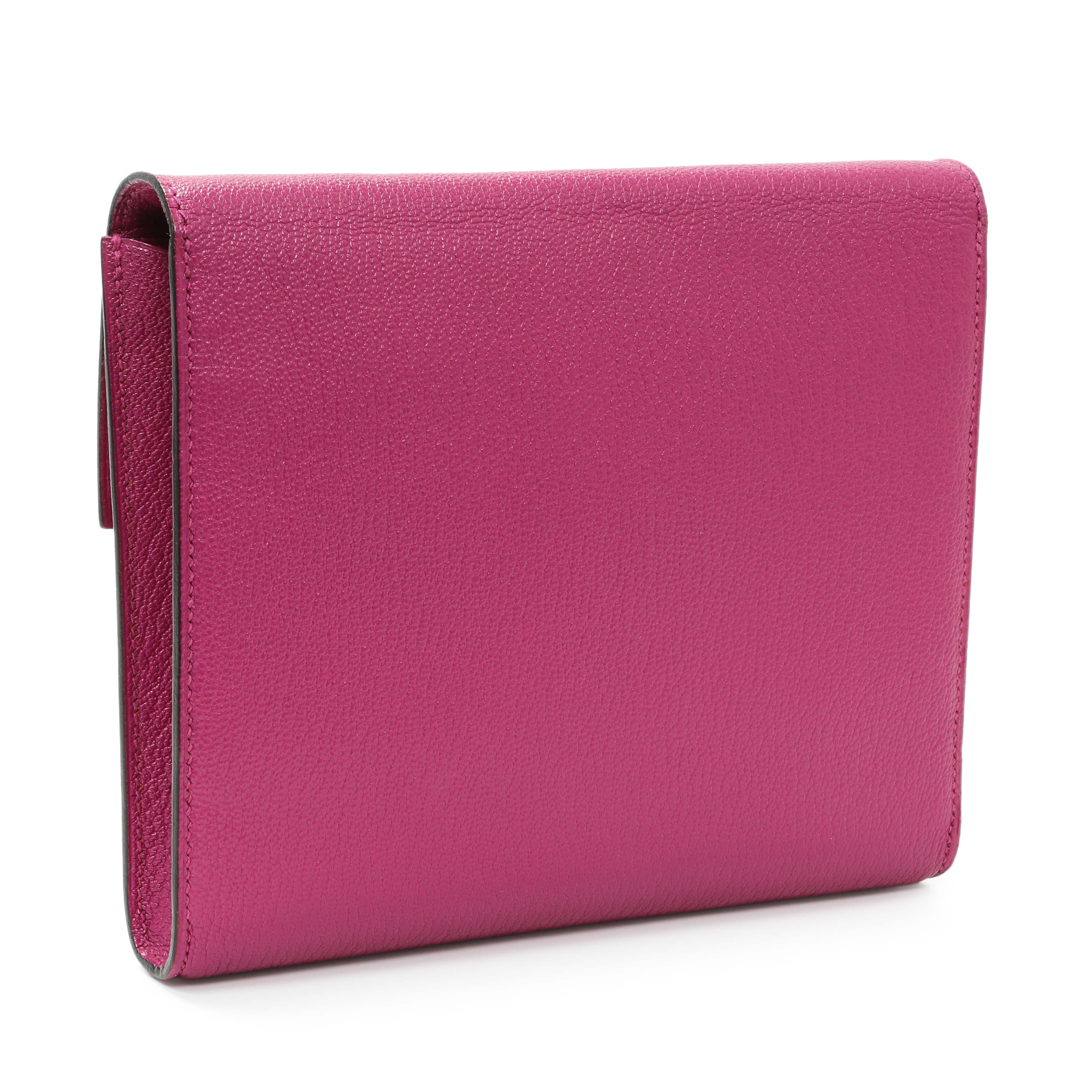 Hermes Rose Pourpre Chèvre Mysore Clic 16