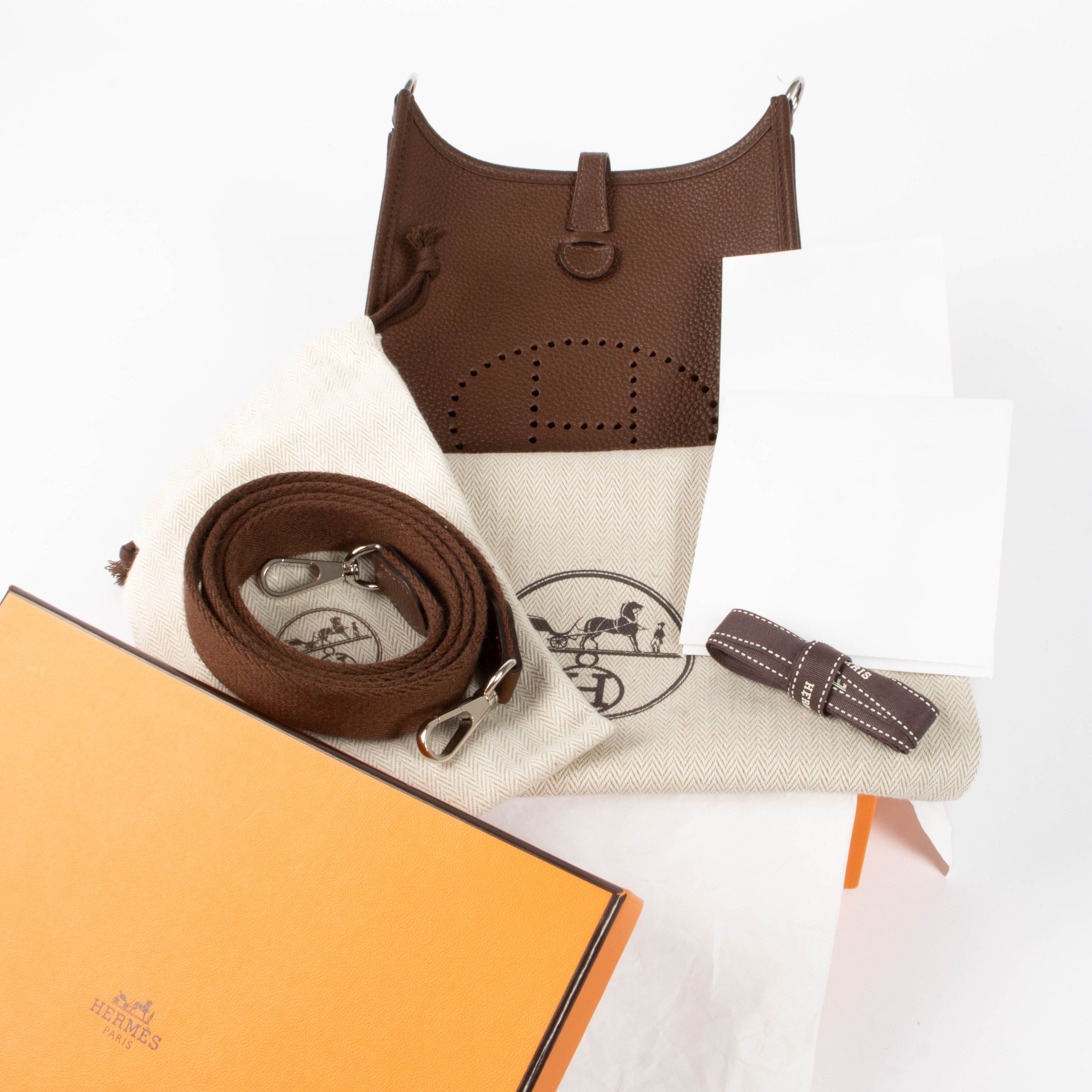 Hermes Evelyne 16 Cacao Clemence PHW