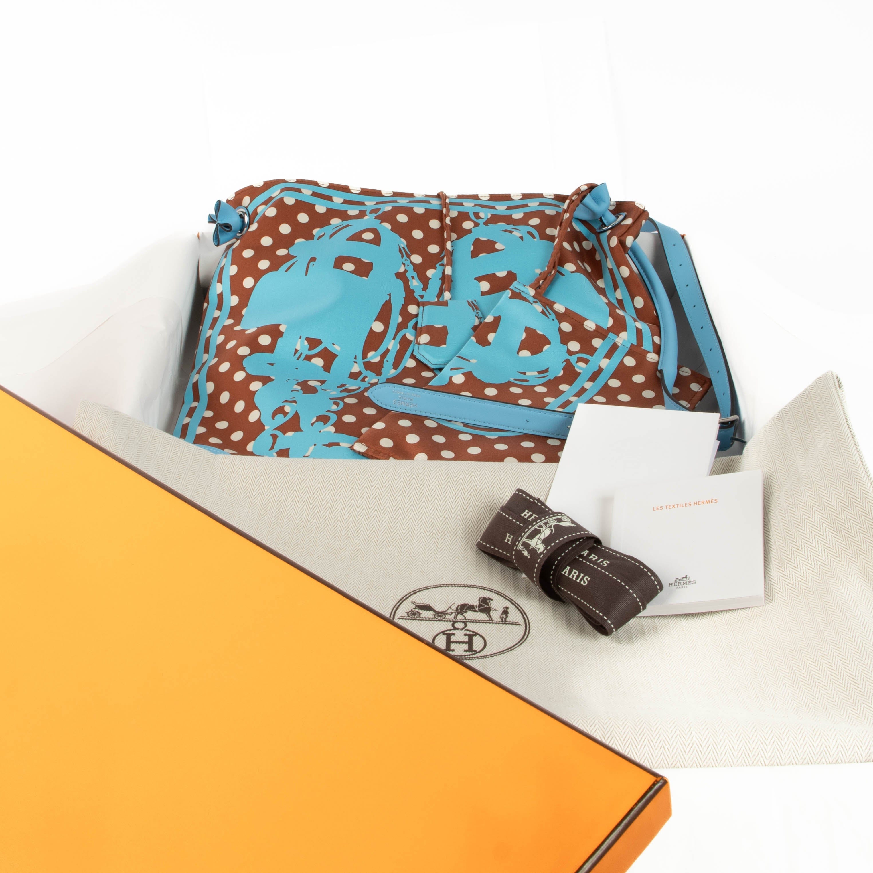 Hermès Silkycity 33 Brides de Gala Celeste PHW