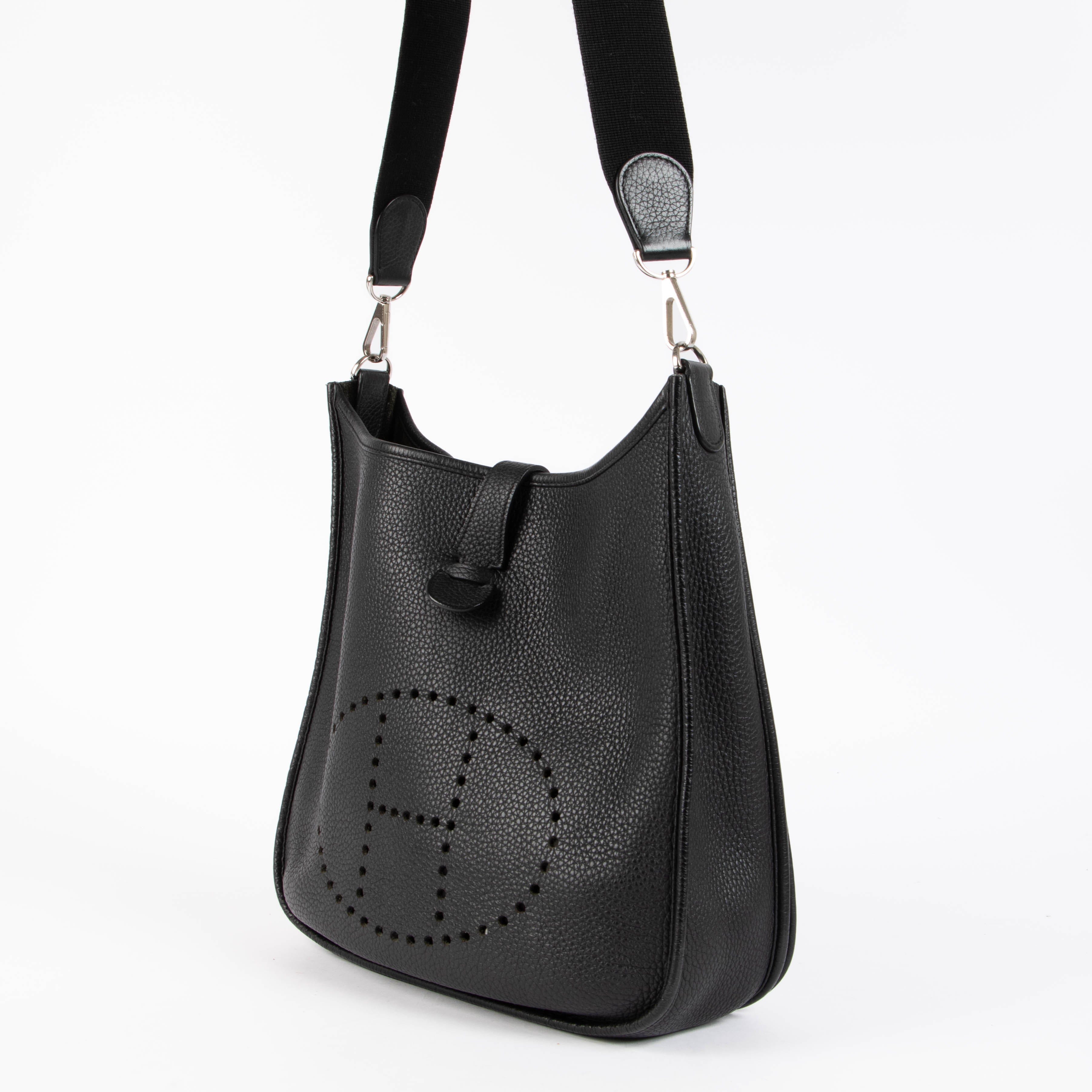 Hermès Evelyne III 33 Black Clemence PHW