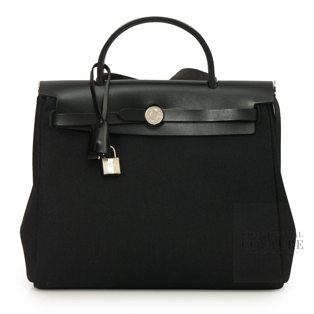 Hermes Herbag Zip 31 Noir/Fauve With Palladium Hardware | 2023