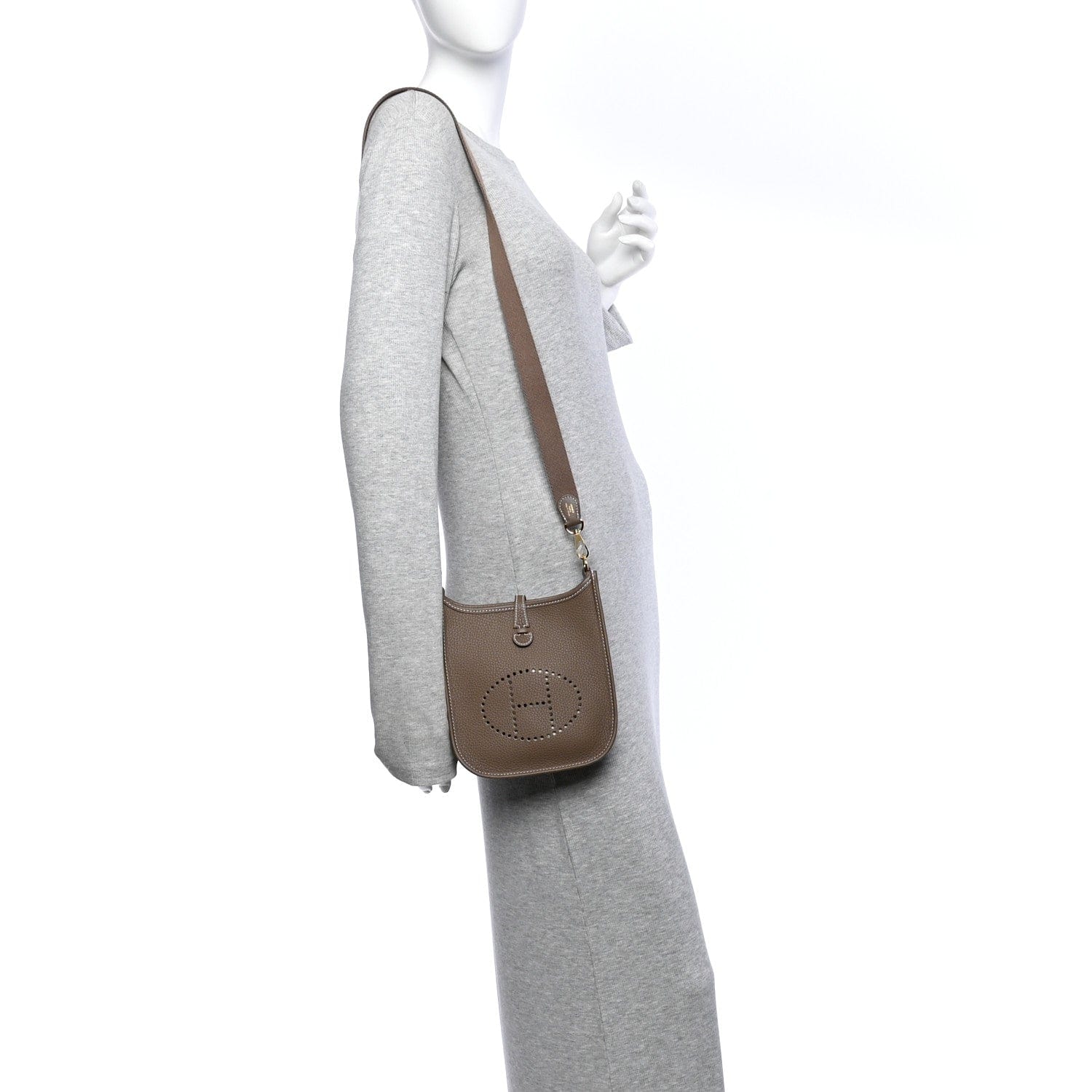 Hermes Taurillon Clemence Evelyne TPM Etoupe