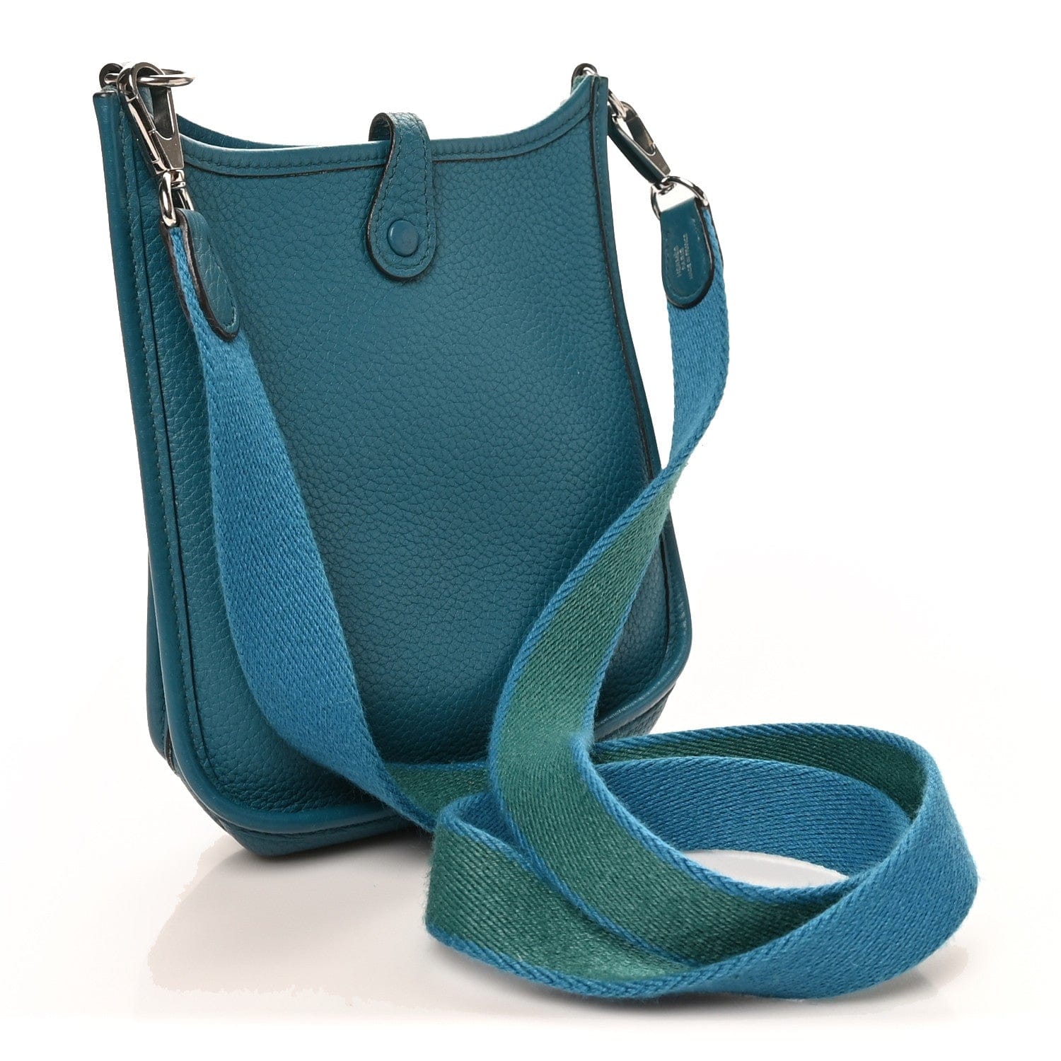 Hermes Taurillon Clemence Amazone Evelyne TPM Bleu Izmir Malachite