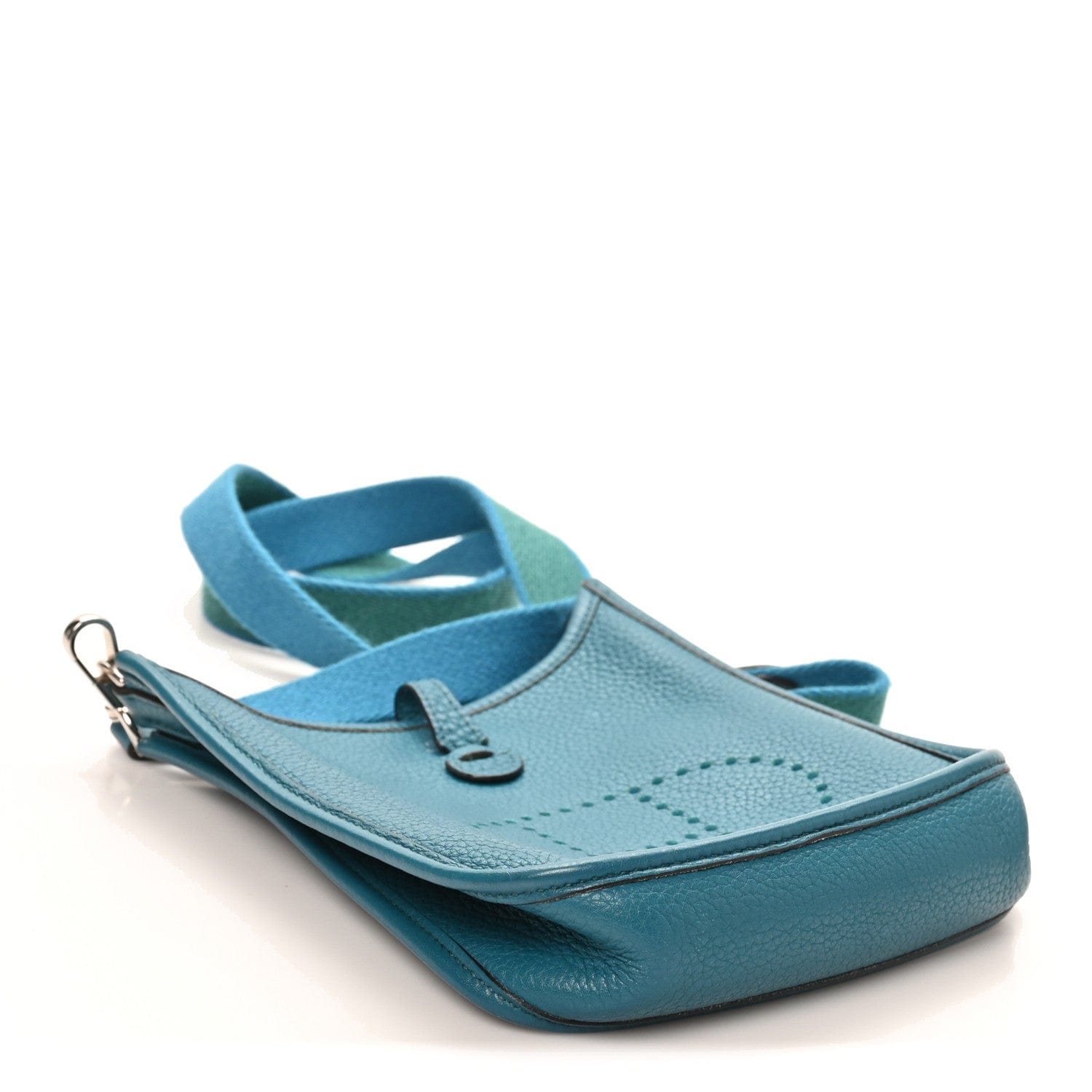 Hermes Taurillon Clemence Amazone Evelyne TPM Bleu Izmir Malachite
