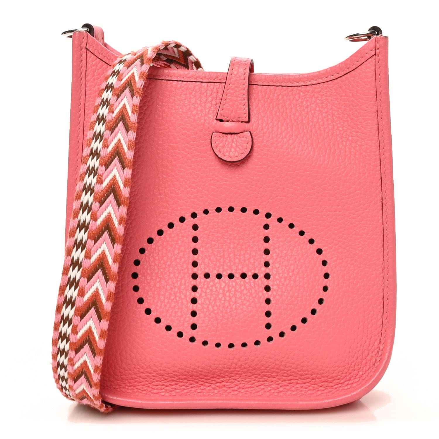 Hermes Taurillon Clemence Allegro Evelyne TPM Rose Azalee Rose Confetti