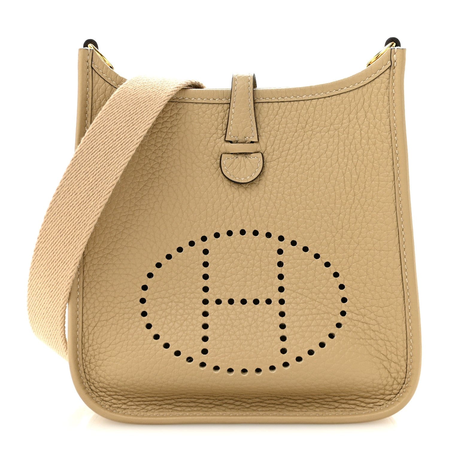 Hermes Taurillon Clemence Evelyne TPM Beige Marfa