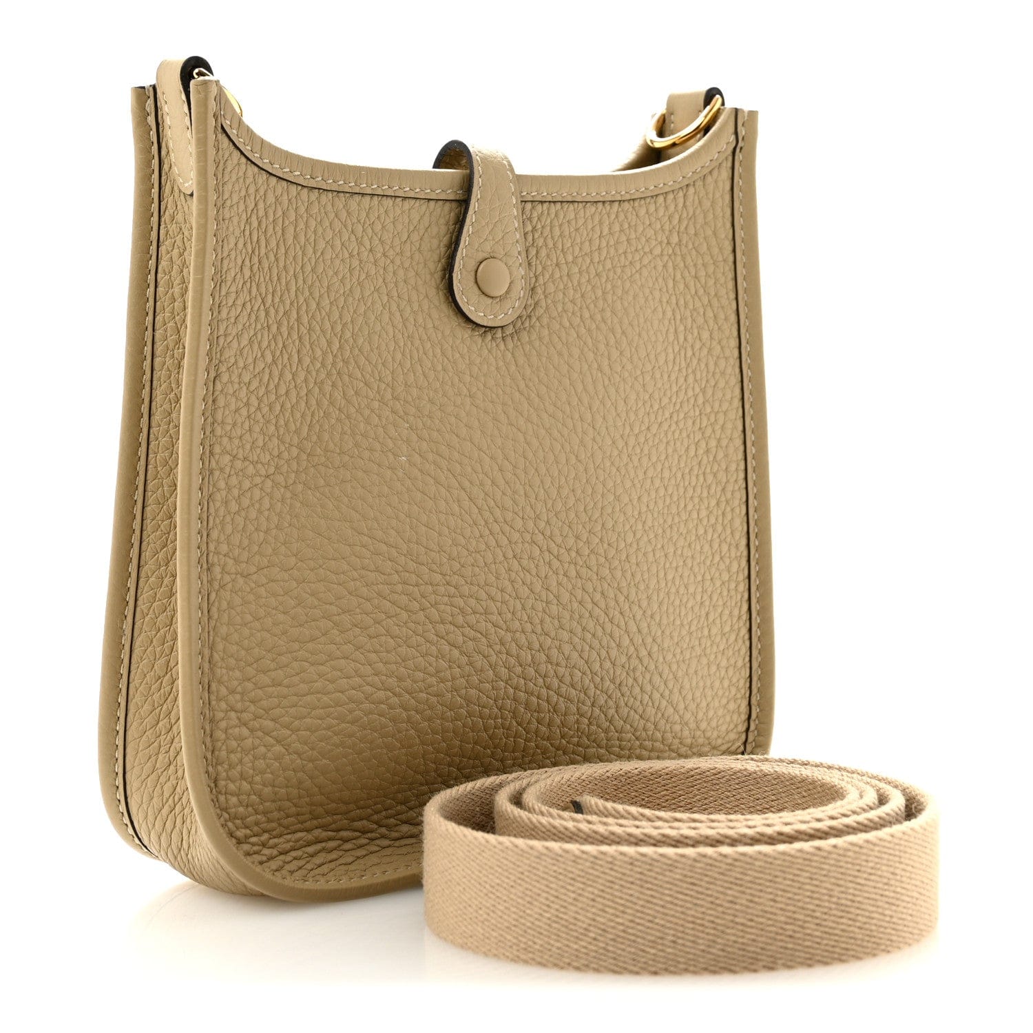 Hermes Taurillon Clemence Evelyne TPM Beige Marfa
