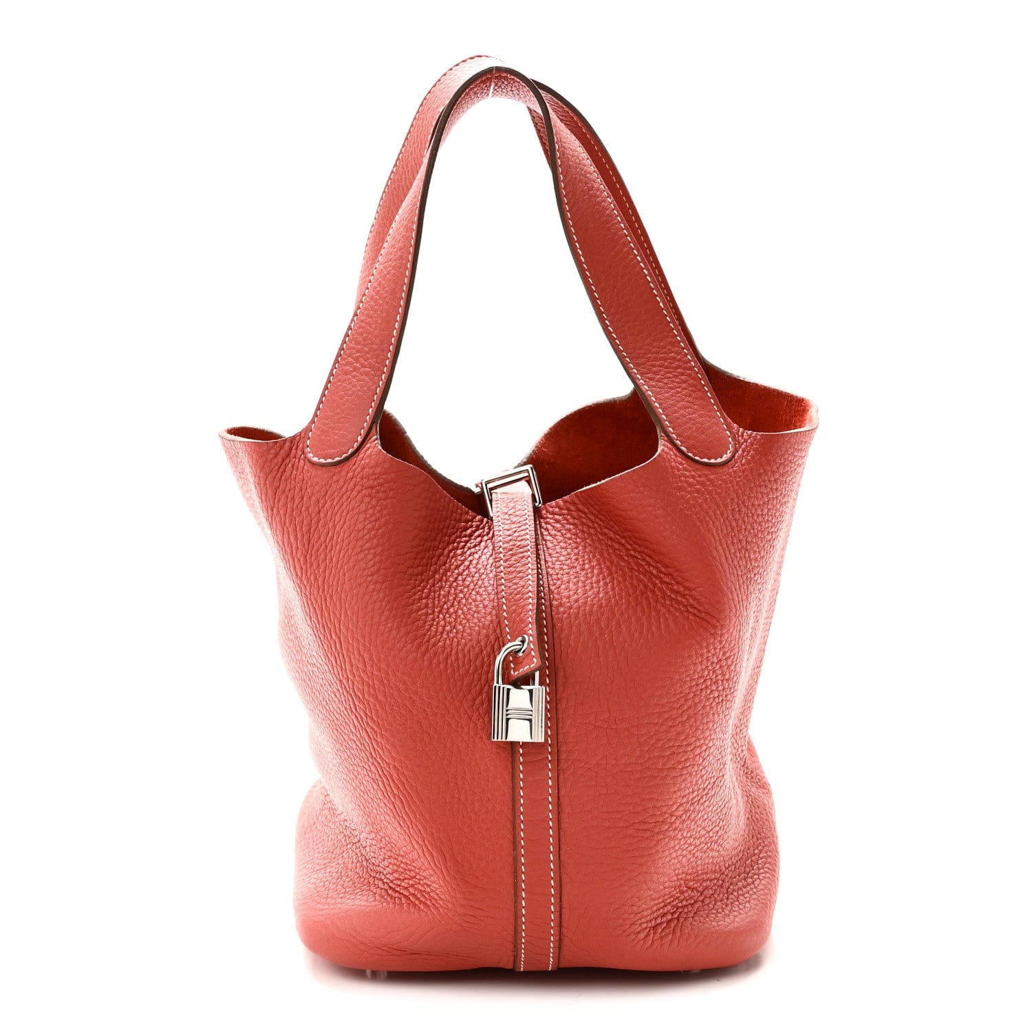 Hermes Taurillon Clemence Picotin Lock 22 mm MM Sanguine