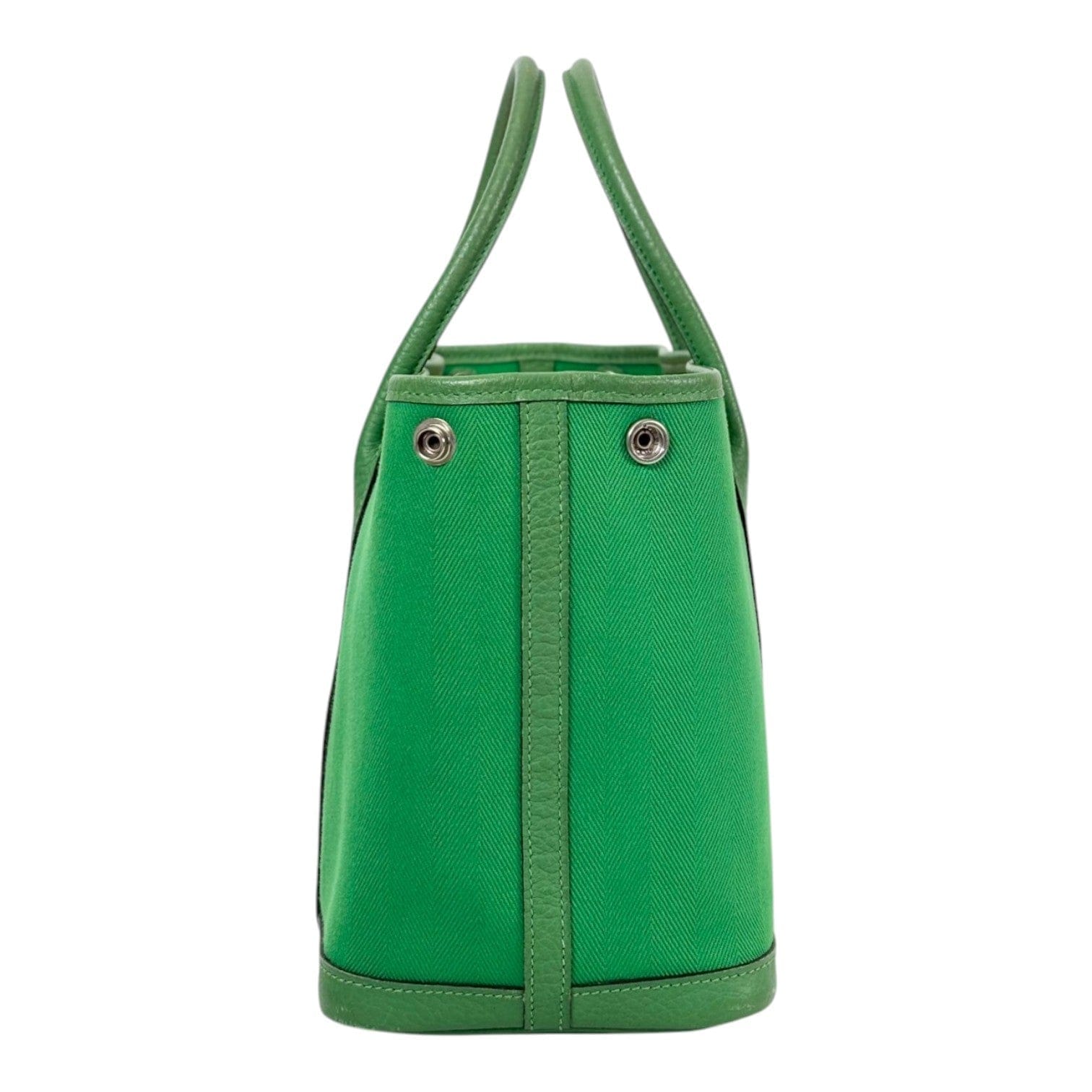 Hermes Green Garden Party 30 cm in Canvas/Leather