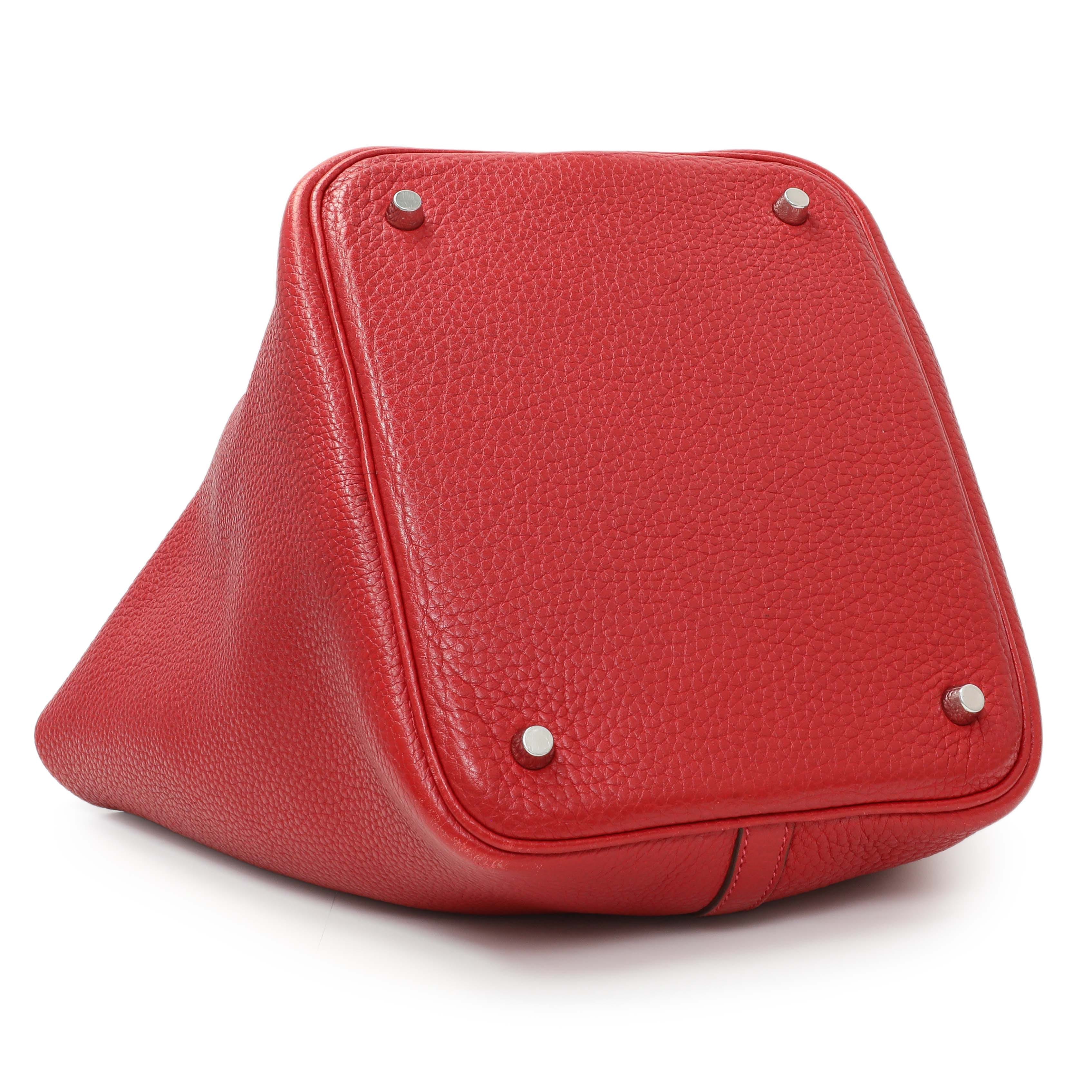 Hermes Red Clemence Picotin 22