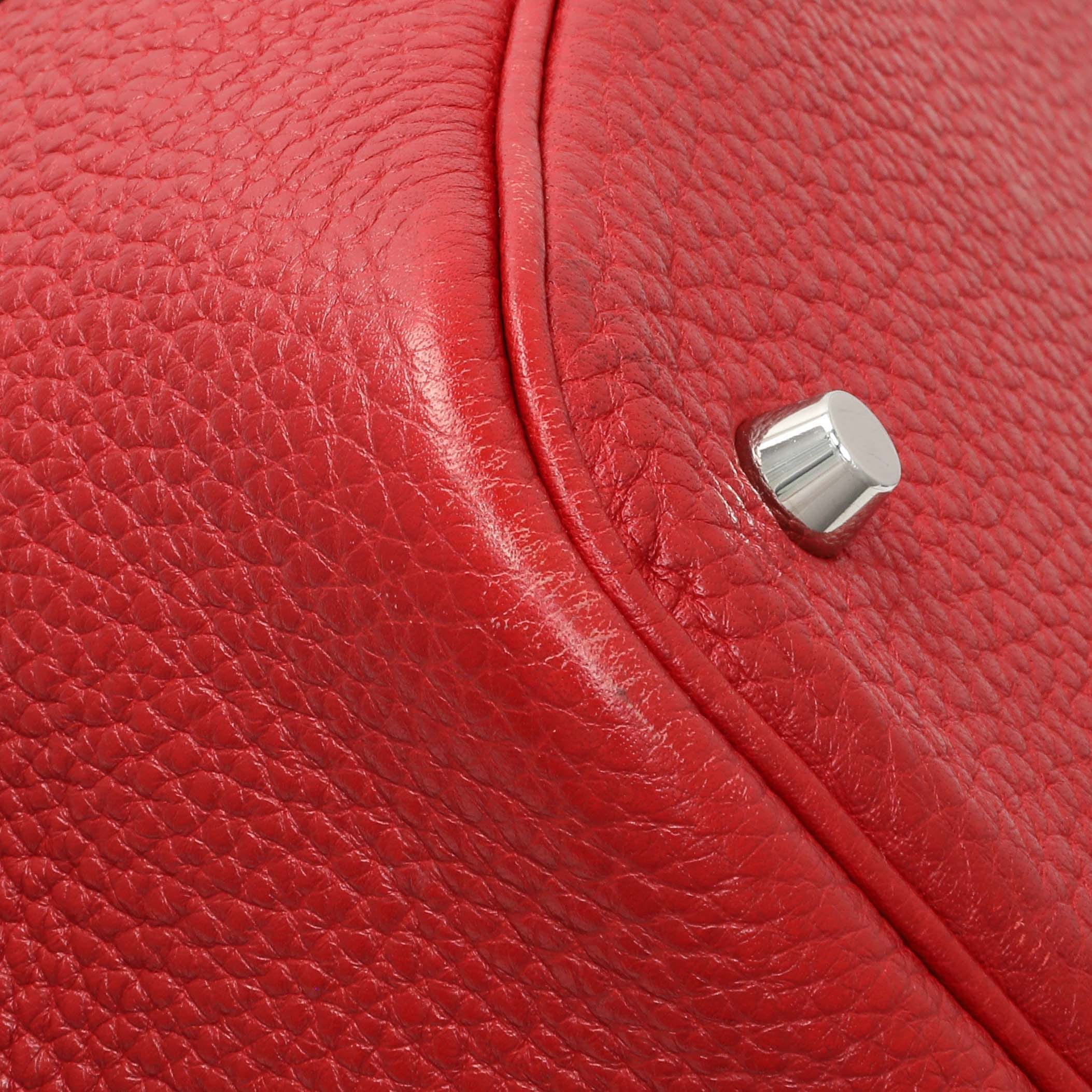 Hermes Red Clemence Picotin 22