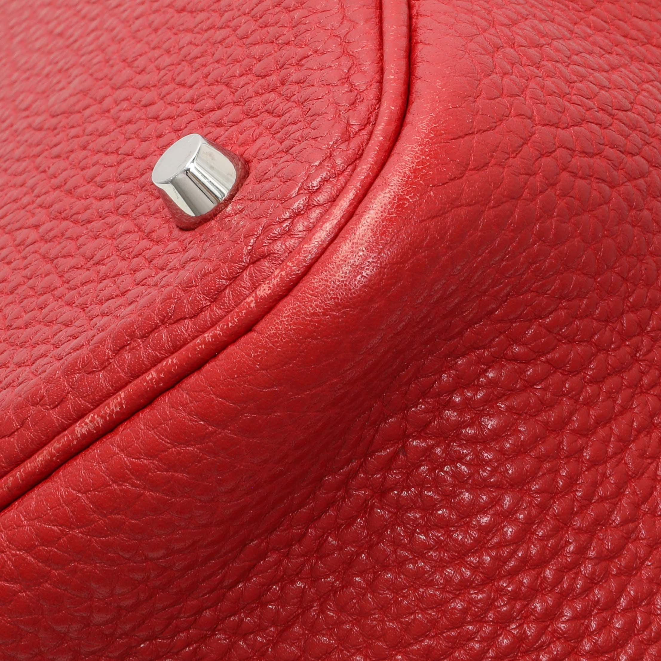 Hermes Red Clemence Picotin 22