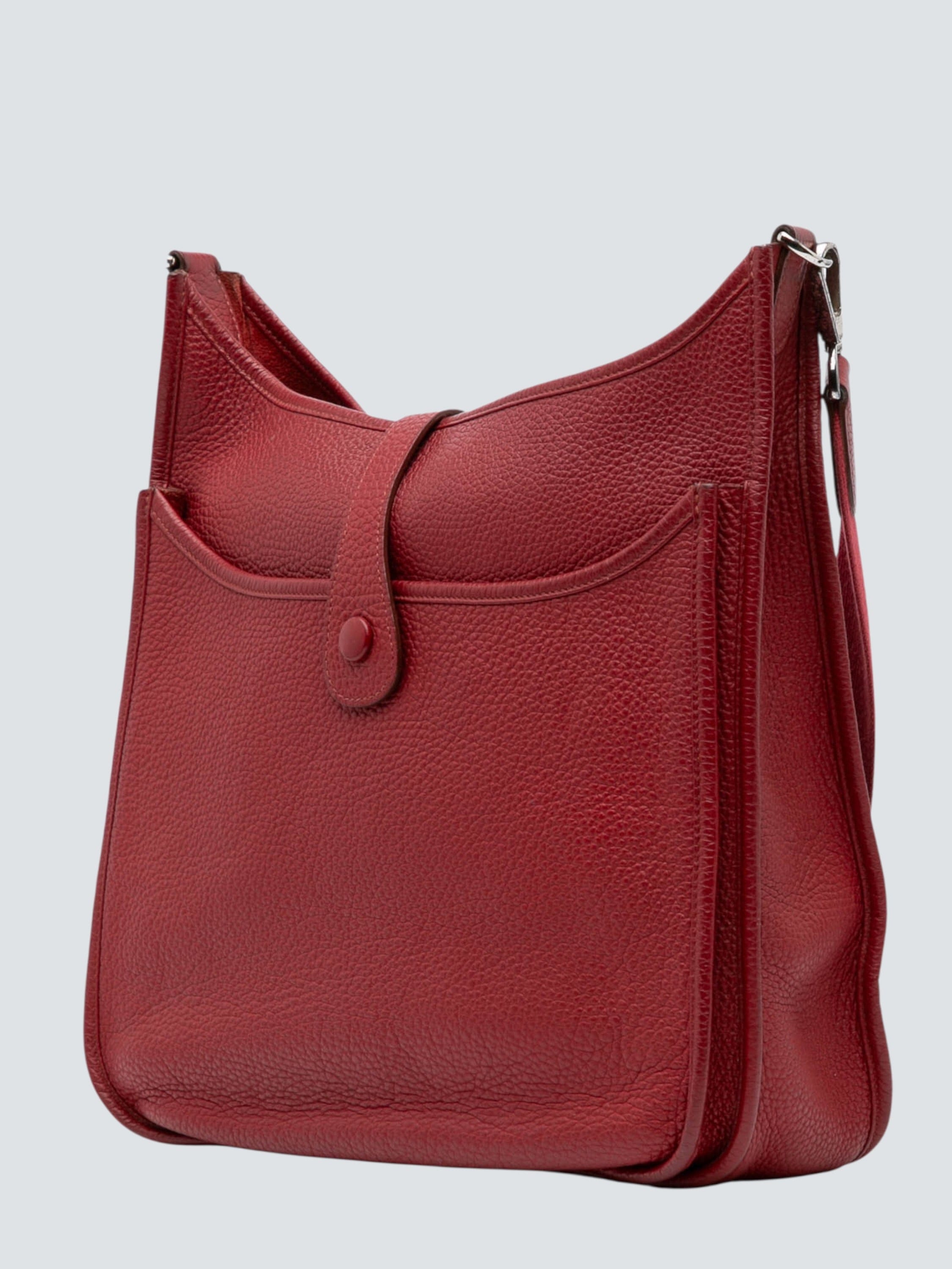 Hermès Red Clemence Leather Evelyne 29