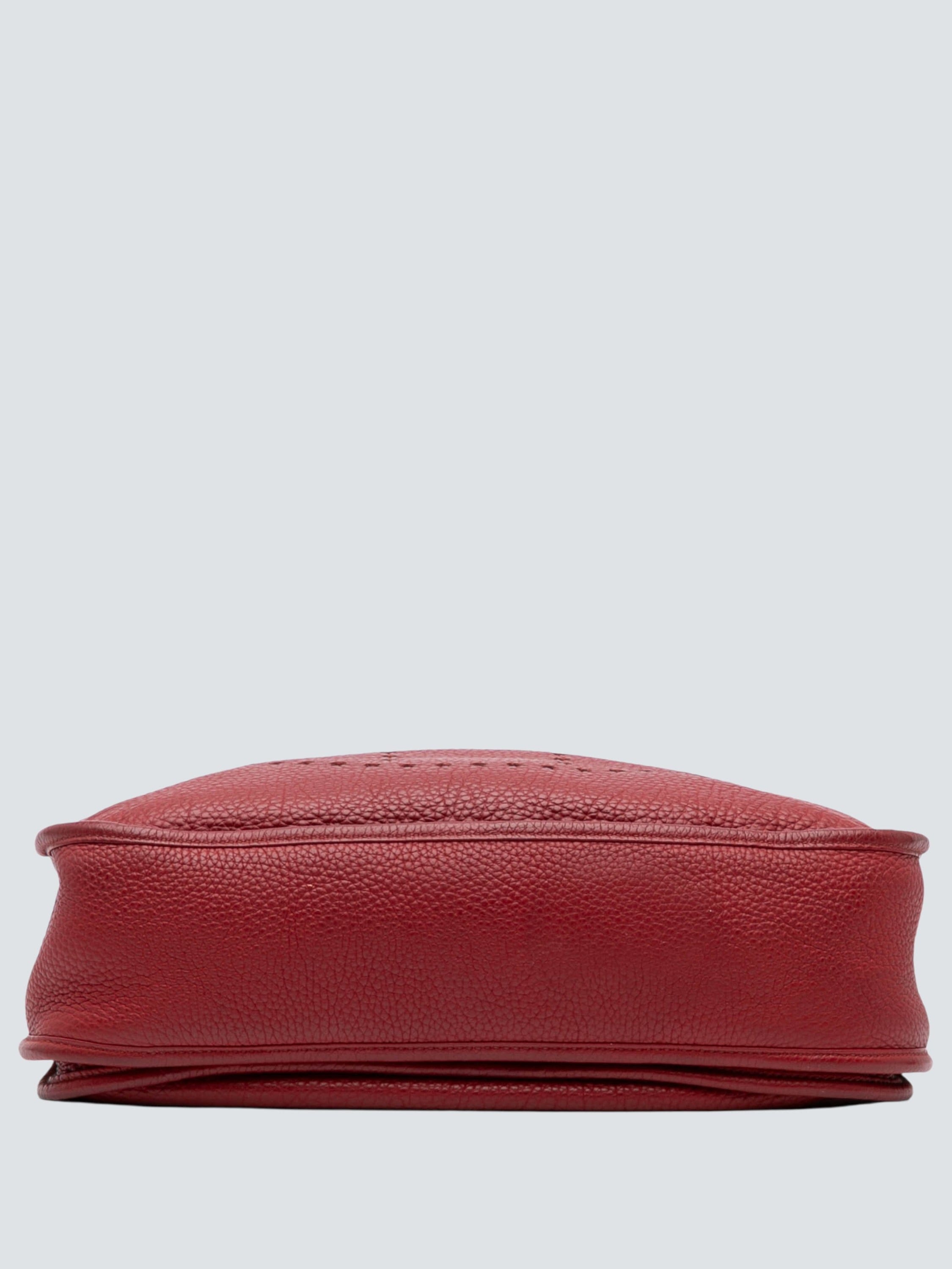 Hermès Red Clemence Leather Evelyne 29