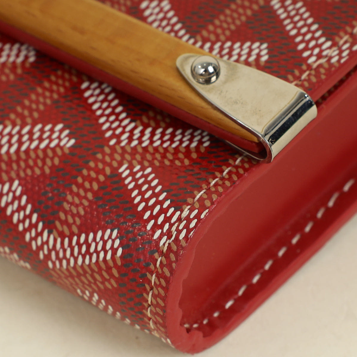 Goyard Red Goyardine Monte - Carlo Mini Case w/ Sangle PM Strap