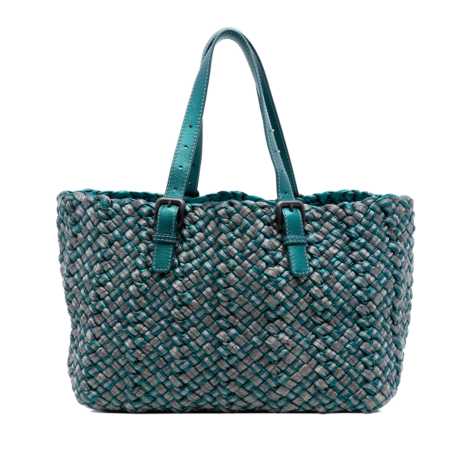 Bottega Veneta Medium Metallic Nappa Intrecciato Cesta Tote