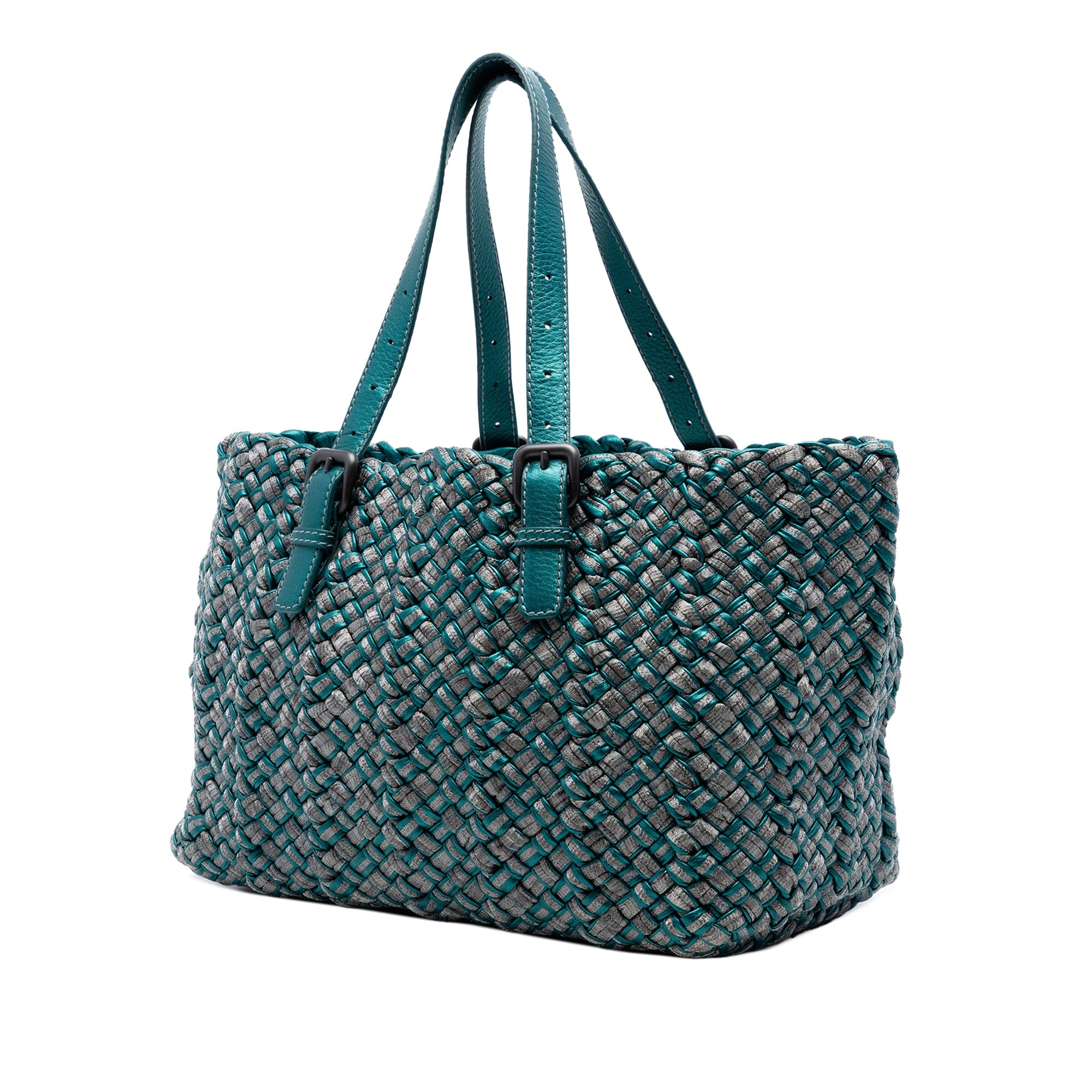 Bottega Veneta Medium Metallic Nappa Intrecciato Cesta Tote