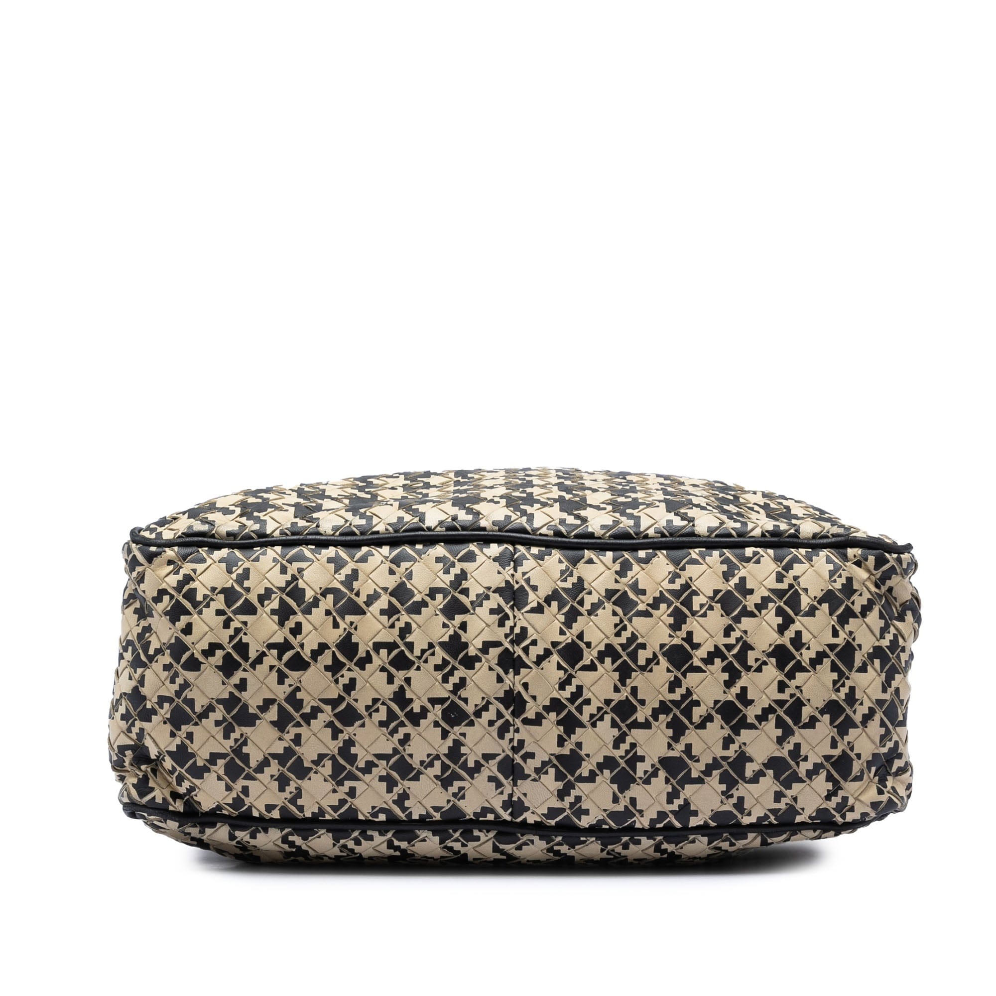 Bottega Veneta Nappa Intrecciato Houndstooth Vertical Tote