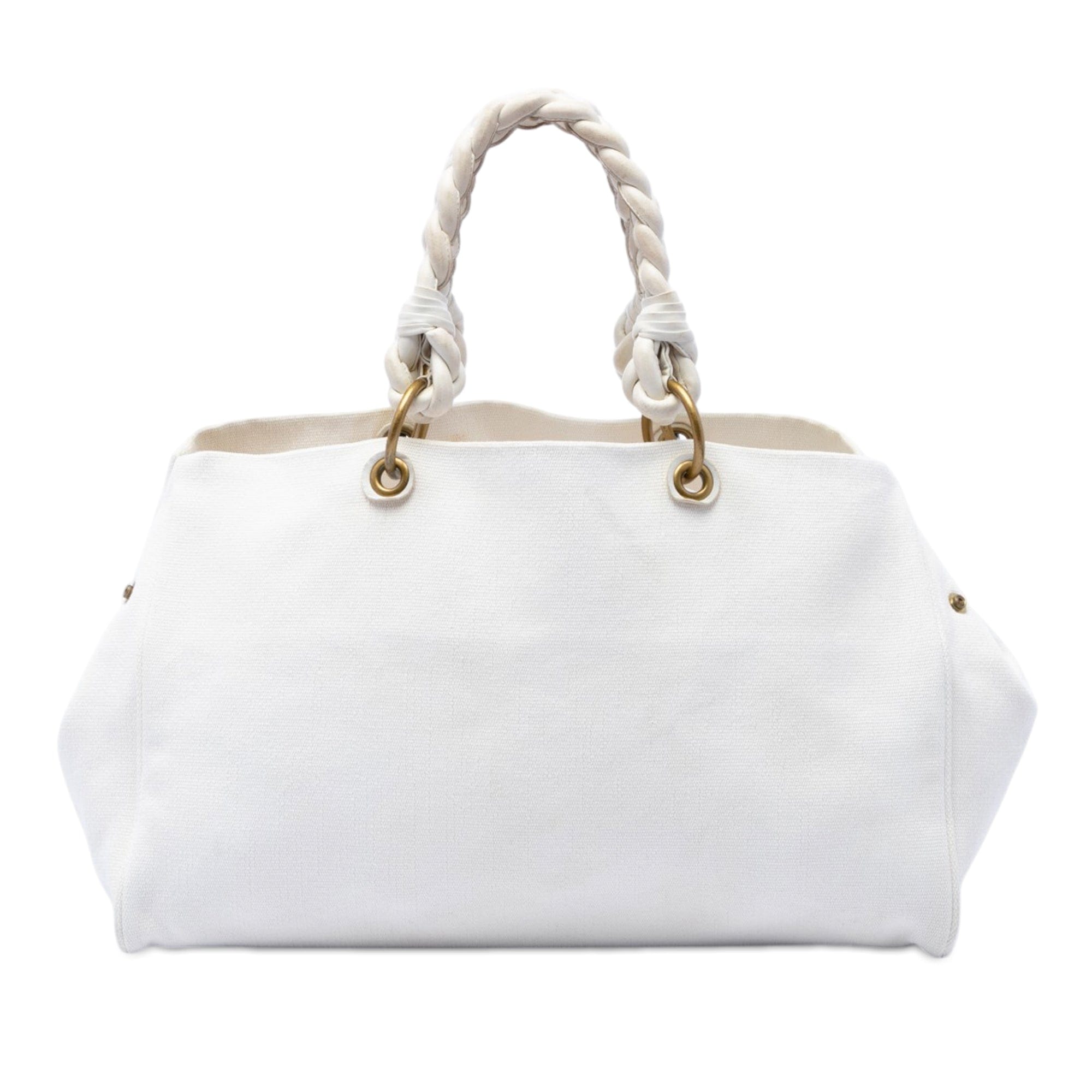 Bottega Veneta Canvas Braided Tote