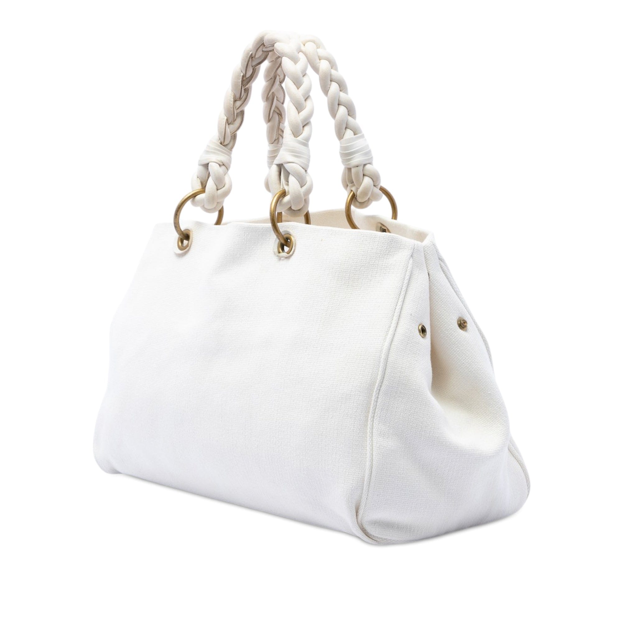 Bottega Veneta Canvas Braided Tote