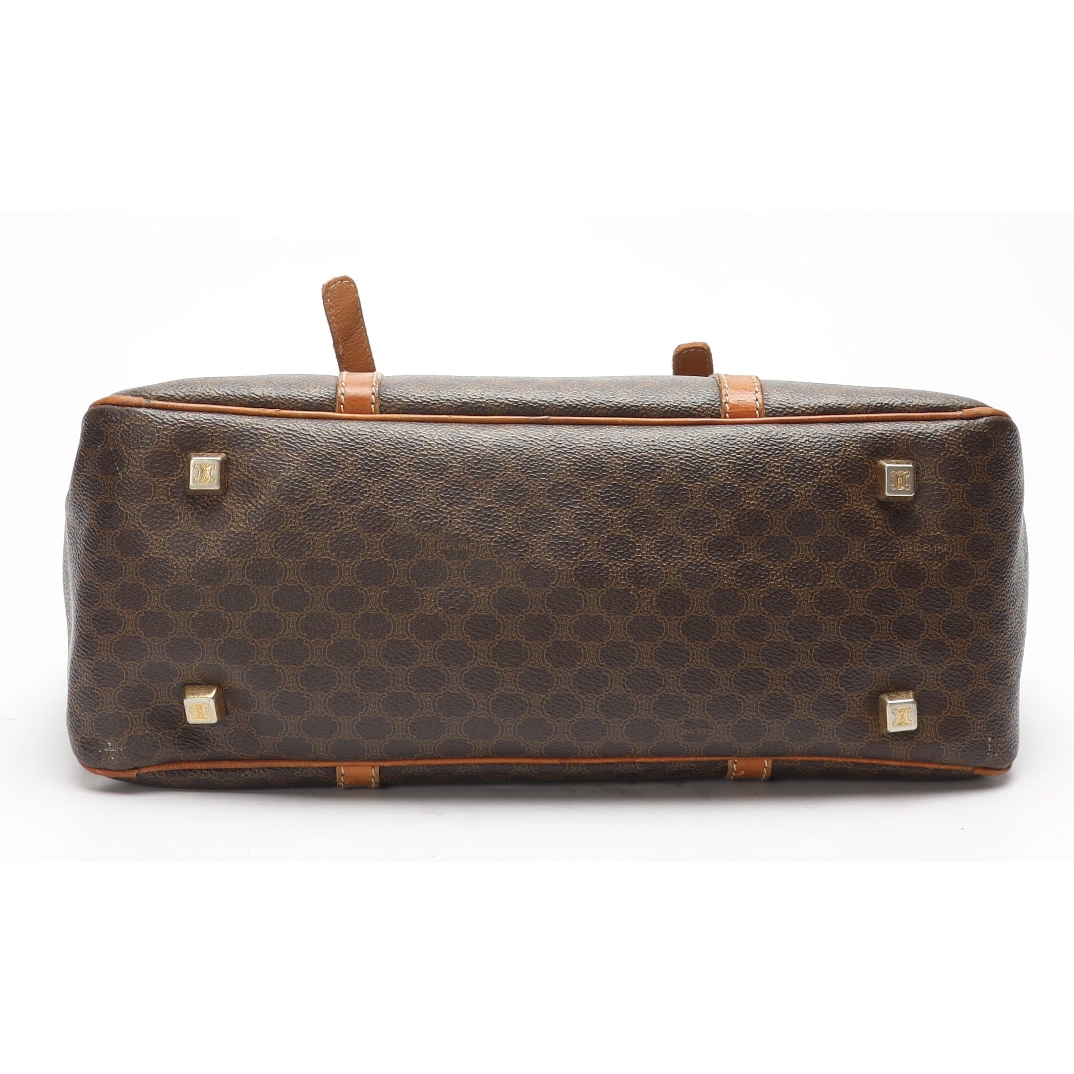 Celine Macadam Canvas Brown Shoulder Bag